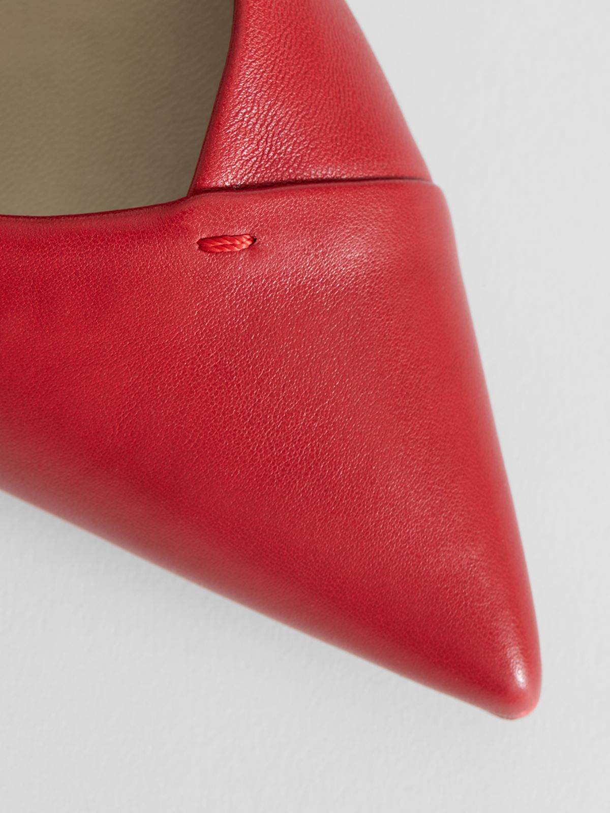 Nappa leather court shoes - RED - Max Mara - 5