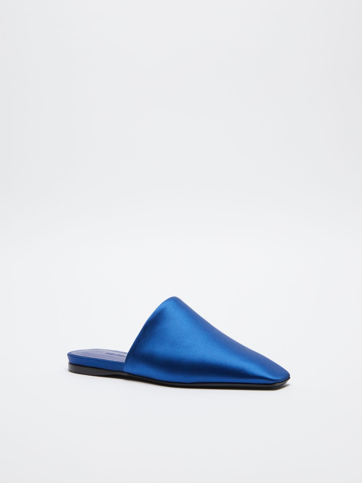 Pantoffel aus Satin - LICHTBLAU - Max Mara - 2
