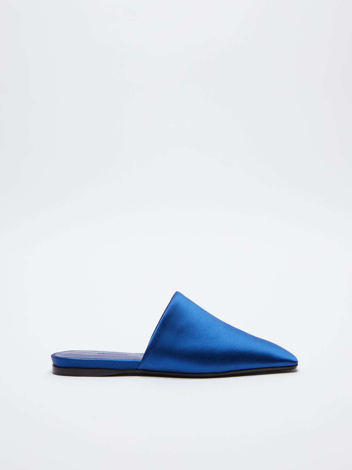 Pantoffel aus Satin - LICHTBLAU - Max Mara