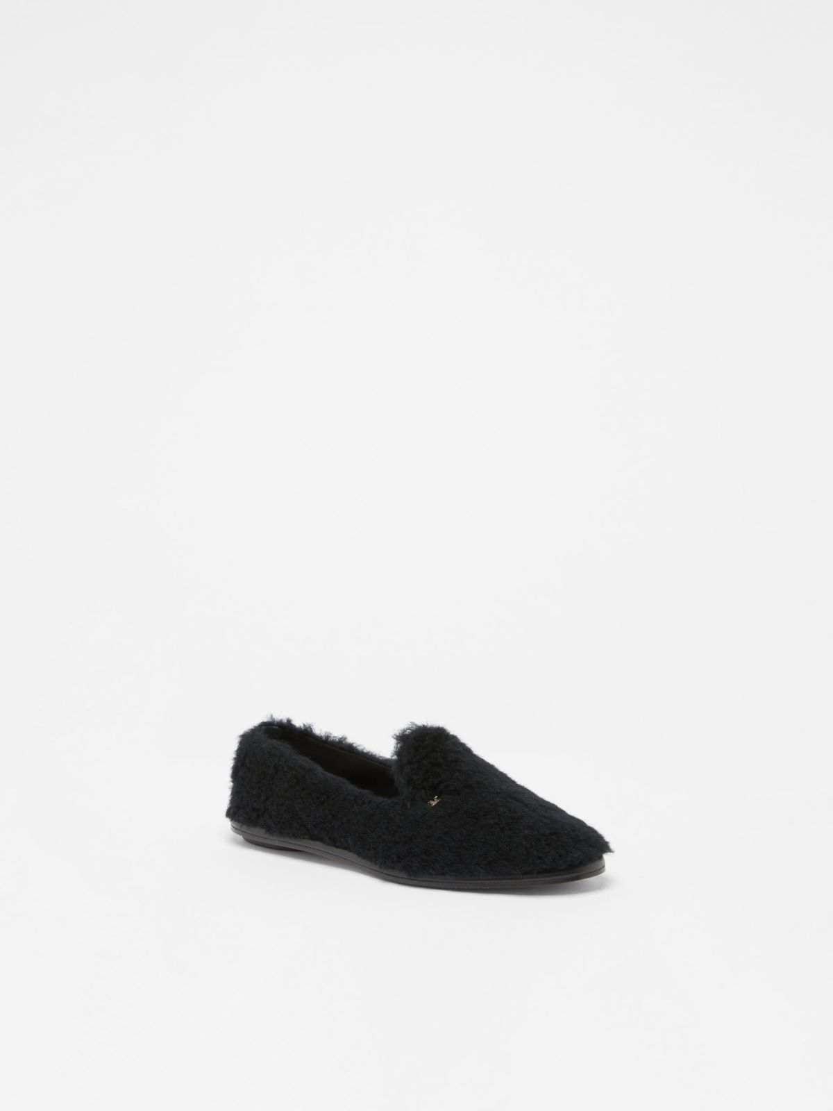 Teddy fabric slippers - BLACK - Max Mara - 2