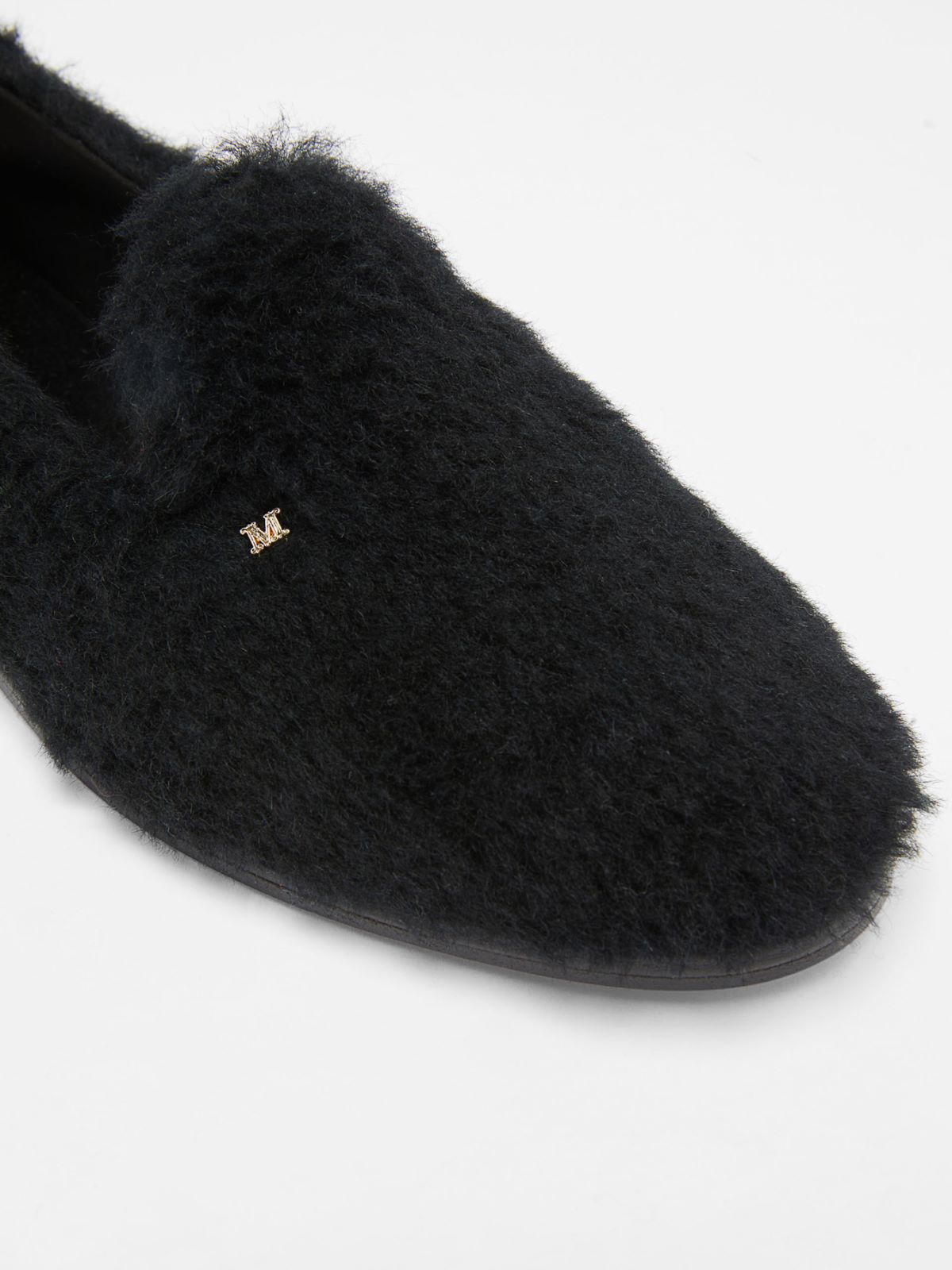 Teddy fabric slippers - BLACK - Max Mara - 4