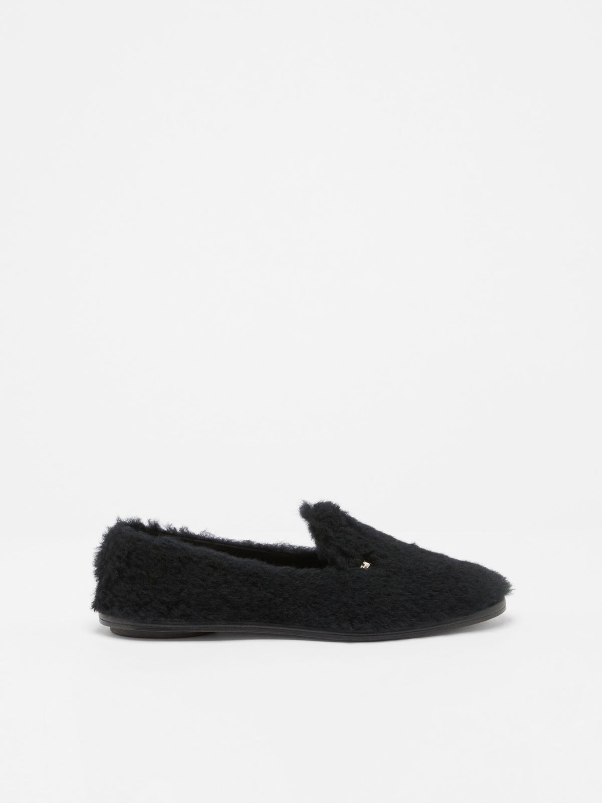 Teddy fabric slippers - BLACK - Max Mara