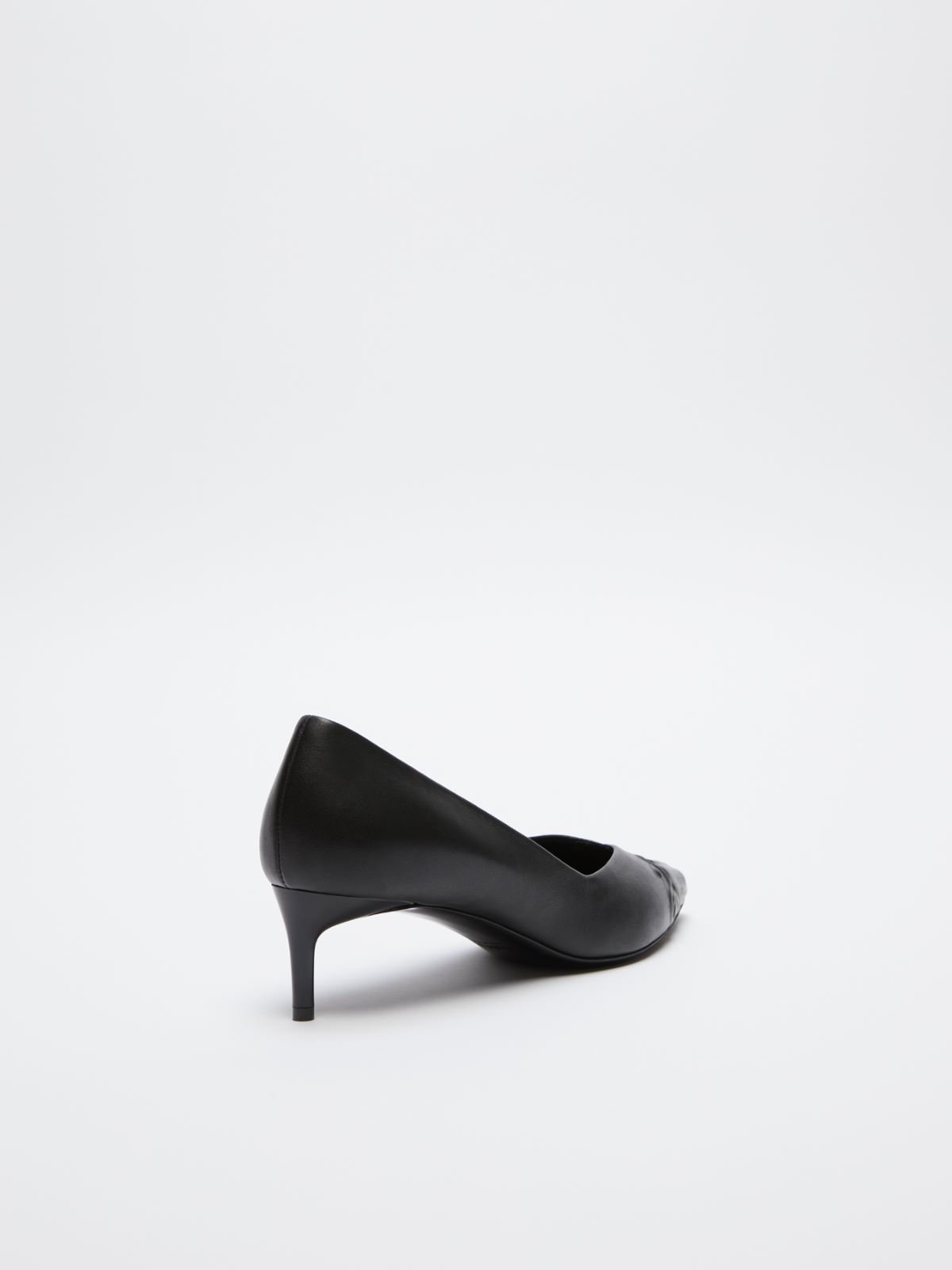 Leather court shoes - BLACK - Max Mara - 3