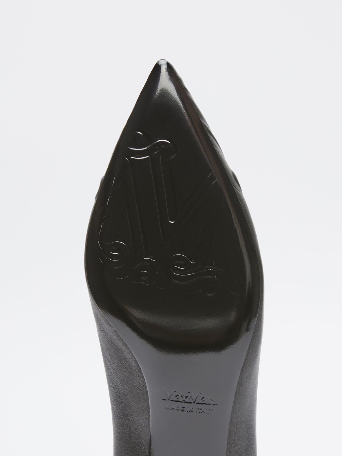 Leather court shoes - BLACK - Max Mara - 4