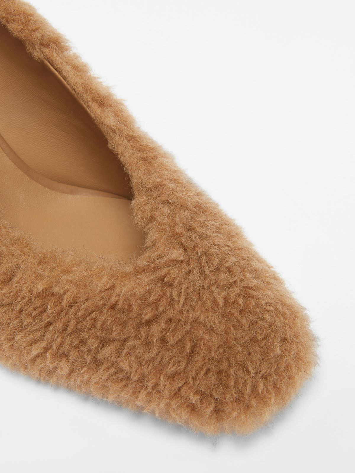 Teddy fabric slingbacks - CAMEL - Max Mara - 4