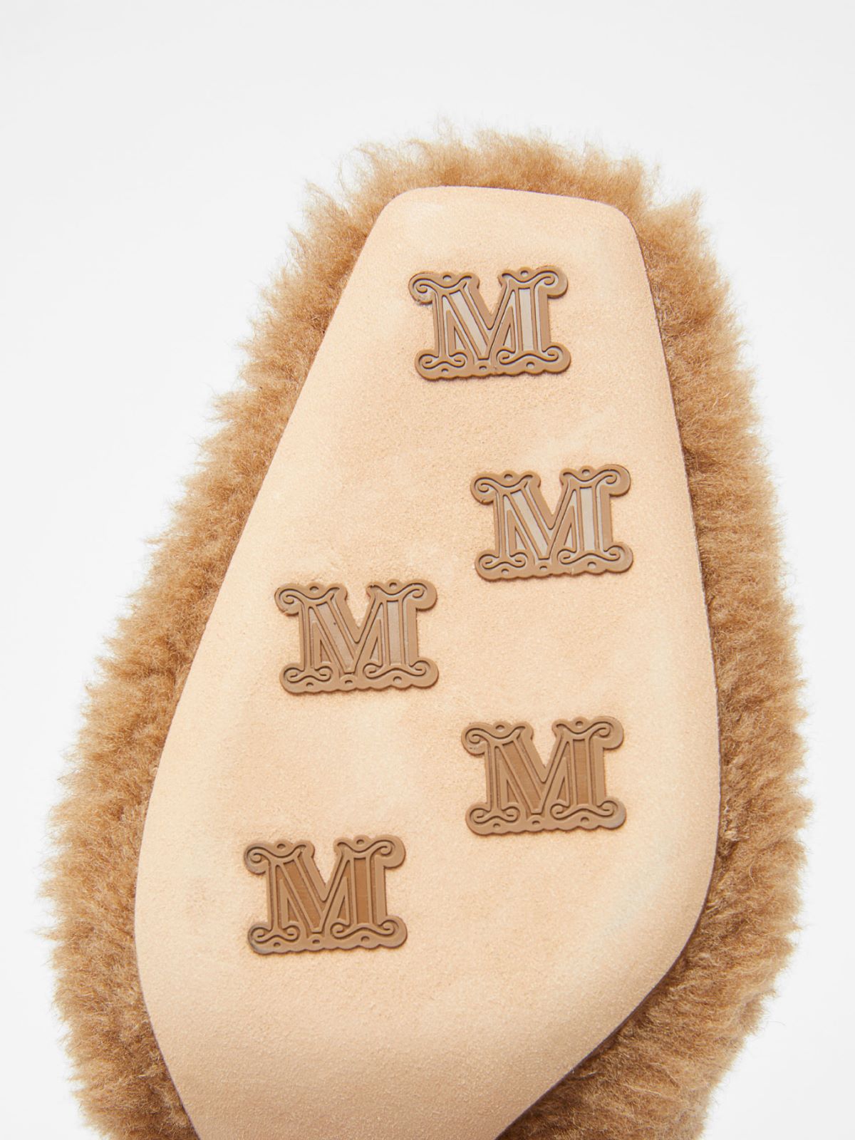 Teddy fabric slingbacks - CAMEL - Max Mara - 5
