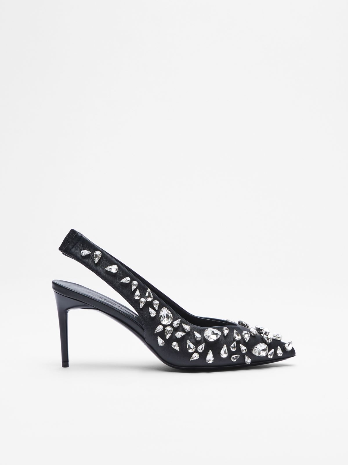 Nappa leather and crystal slingbacks - BLACK - Max Mara