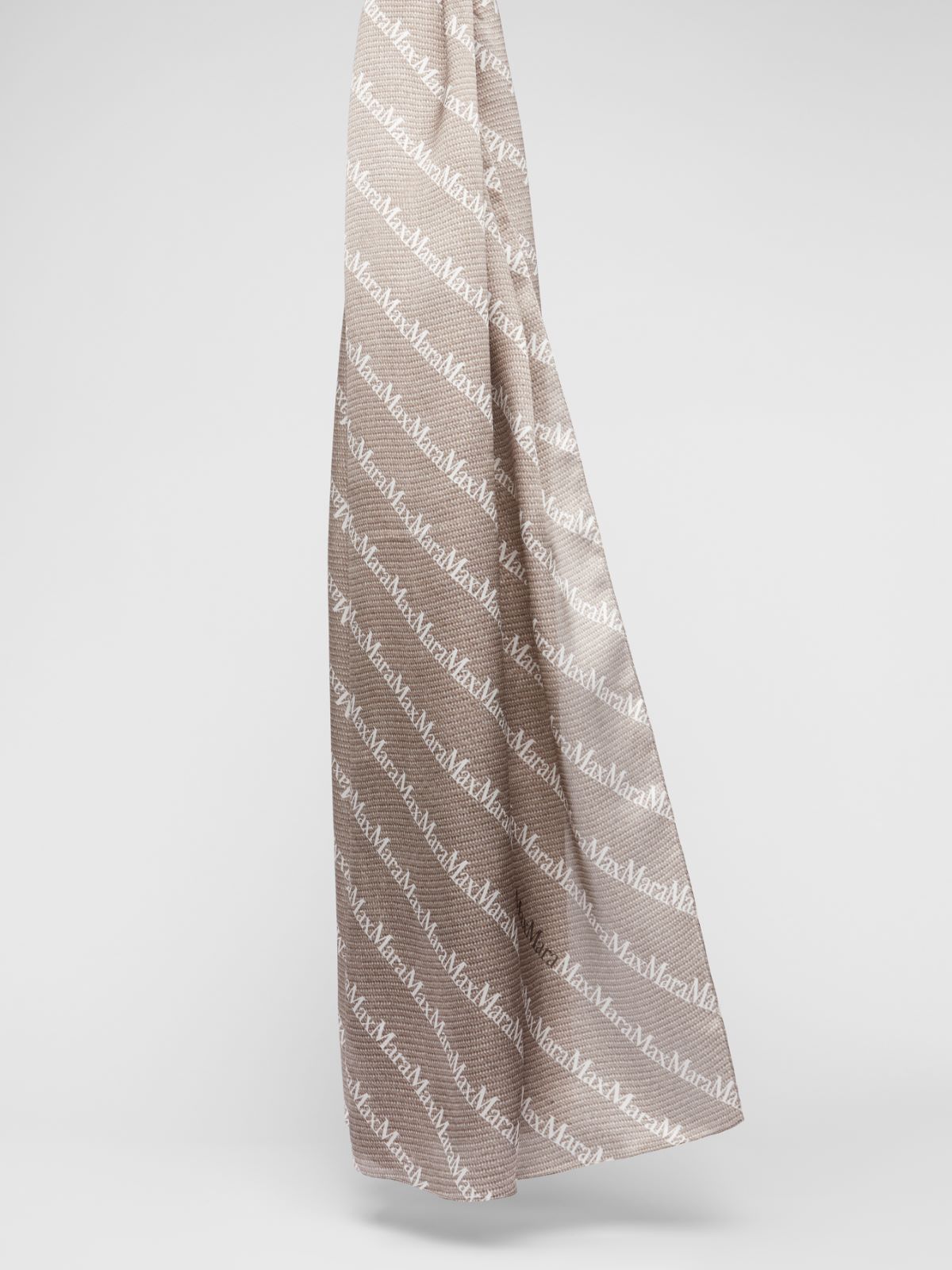 Printed silk stole - NATURAL - Max Mara - 3