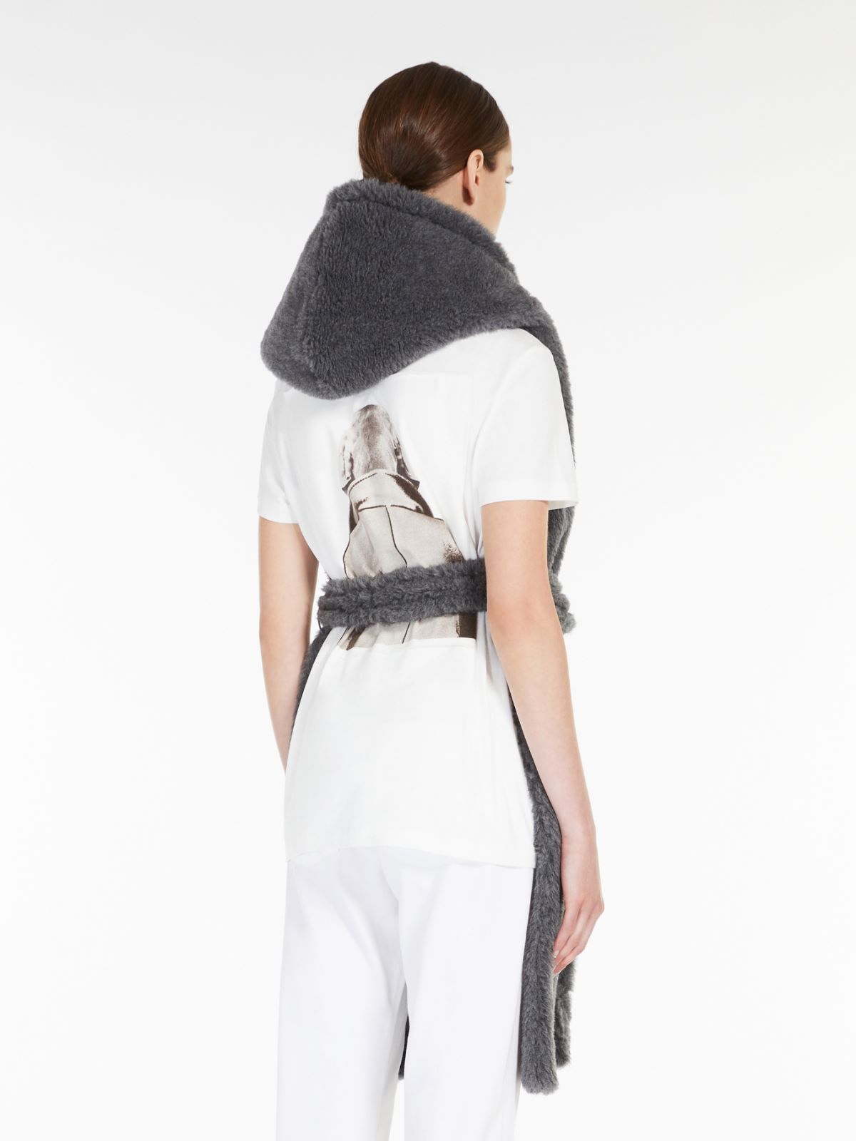 Stola in tessuto Teddy - GRIGIO SCURO - Max Mara - 3