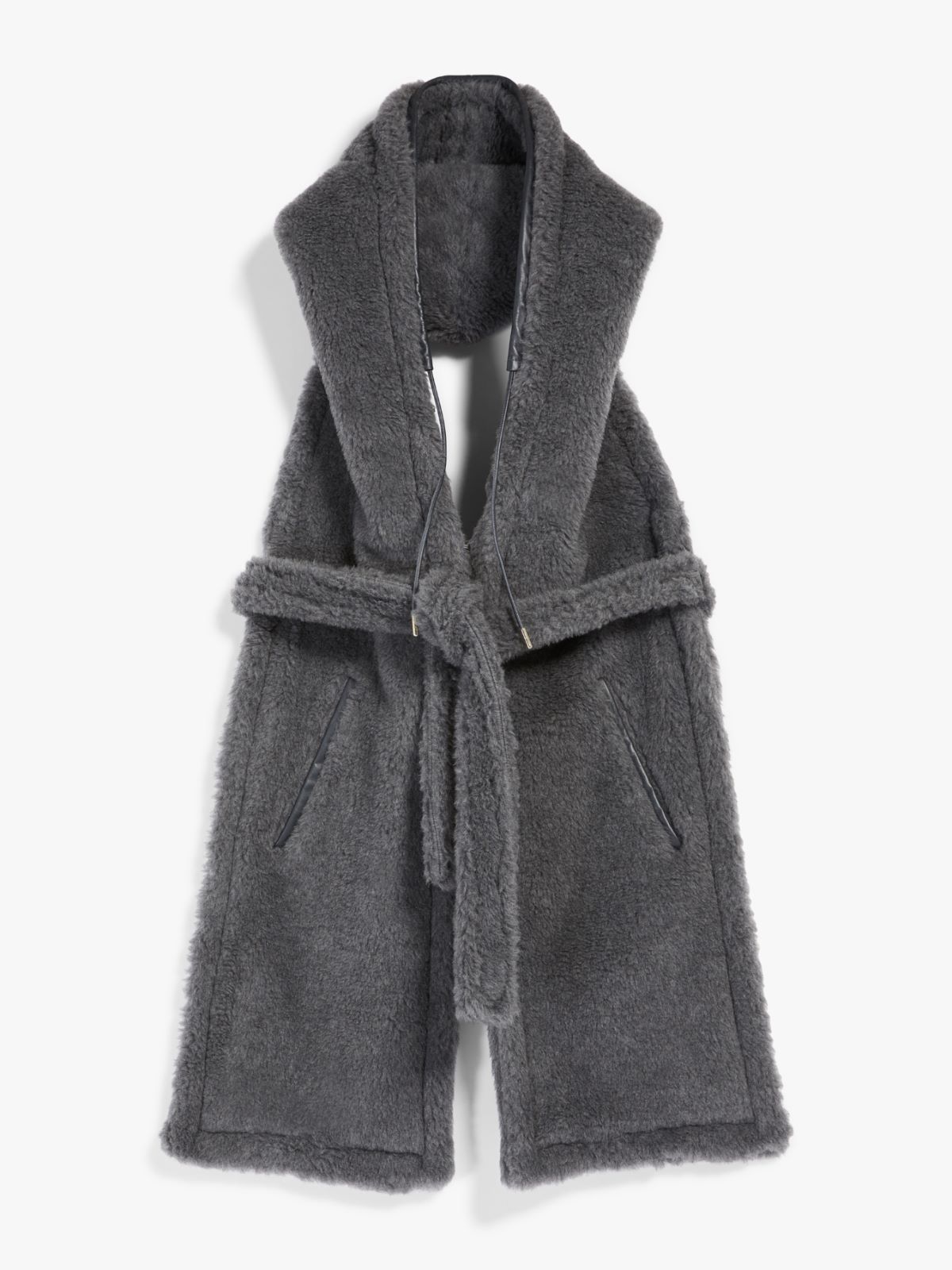 Stola in tessuto Teddy - GRIGIO SCURO - Max Mara