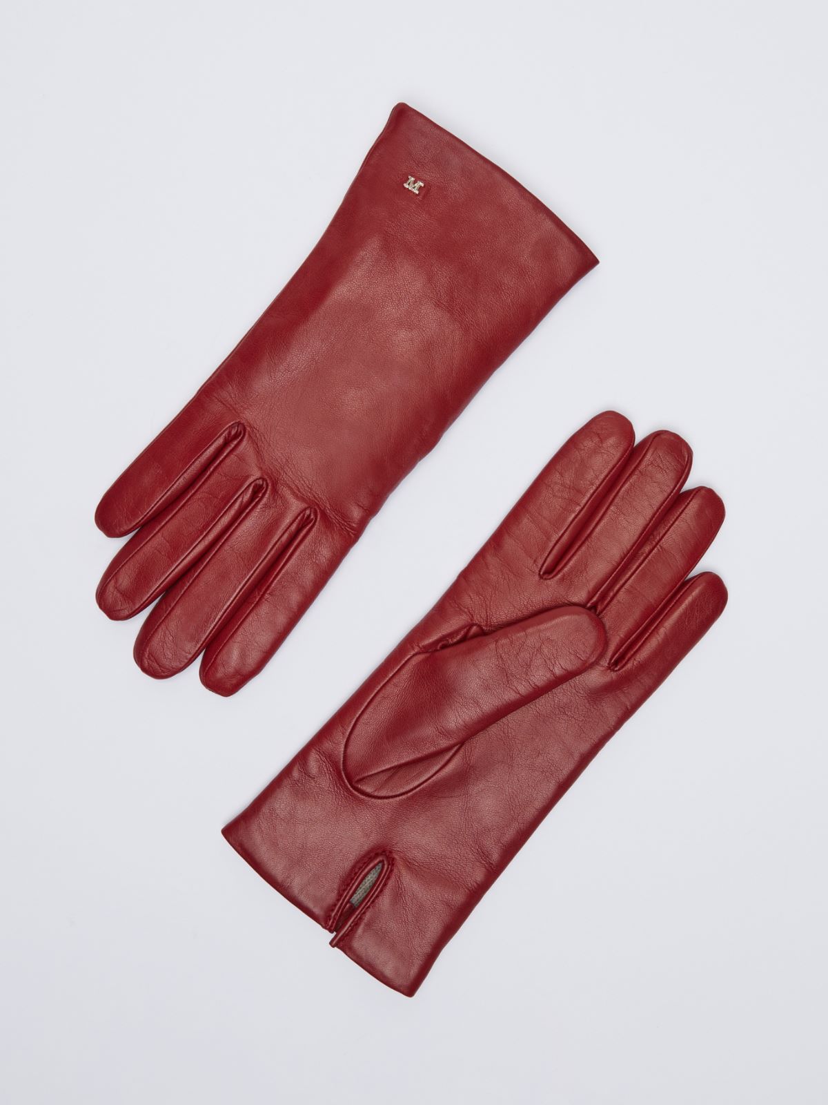 Nappa leather gloves - RED - Max Mara