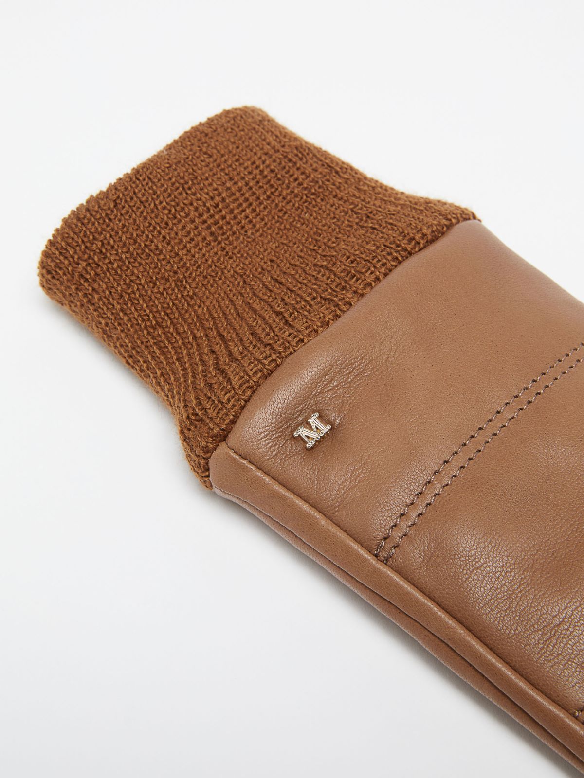 Nappa leather mittens - TOBACCO - Max Mara - 2