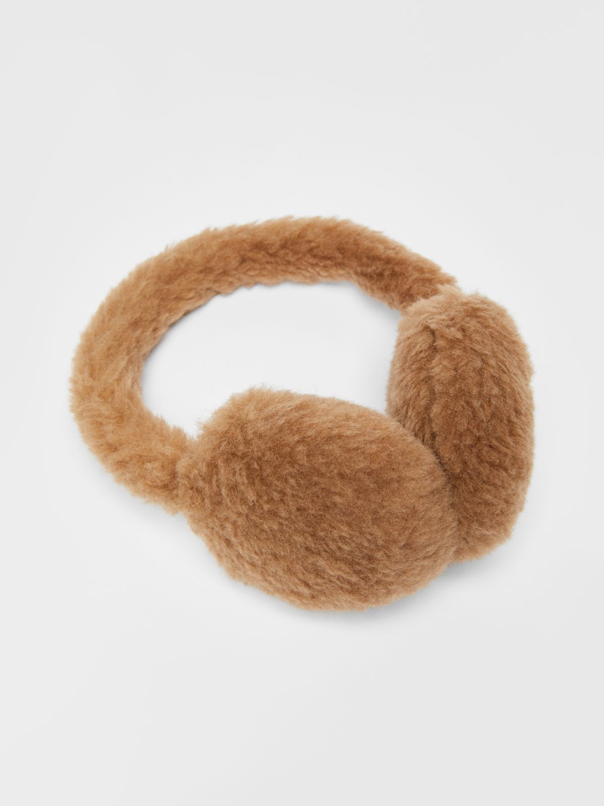 Teddy fabric earmuffs - CAMEL - Max Mara - 2