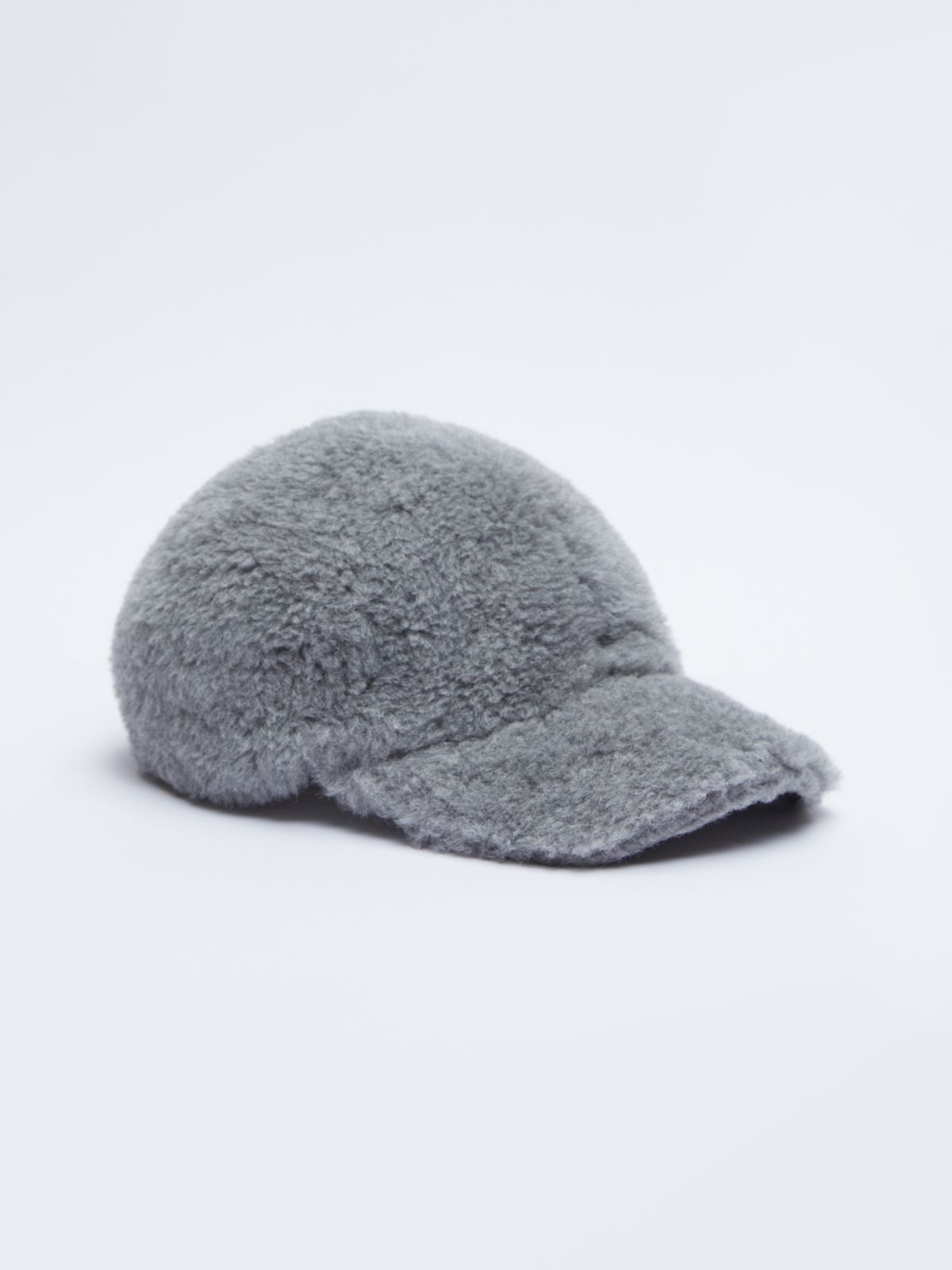 Teddy fabric baseball cap - MEDIUM GREY - Max Mara - 2