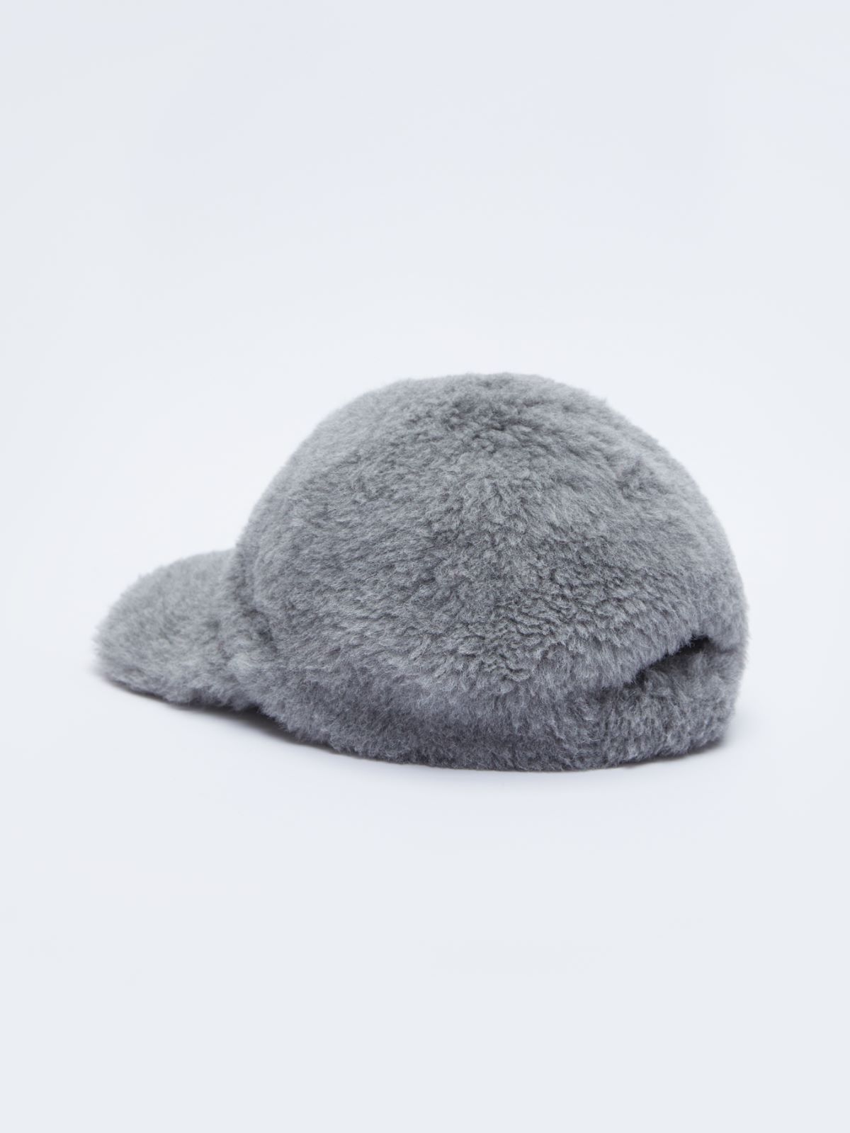 Teddy fabric baseball cap - MEDIUM GREY - Max Mara - 3