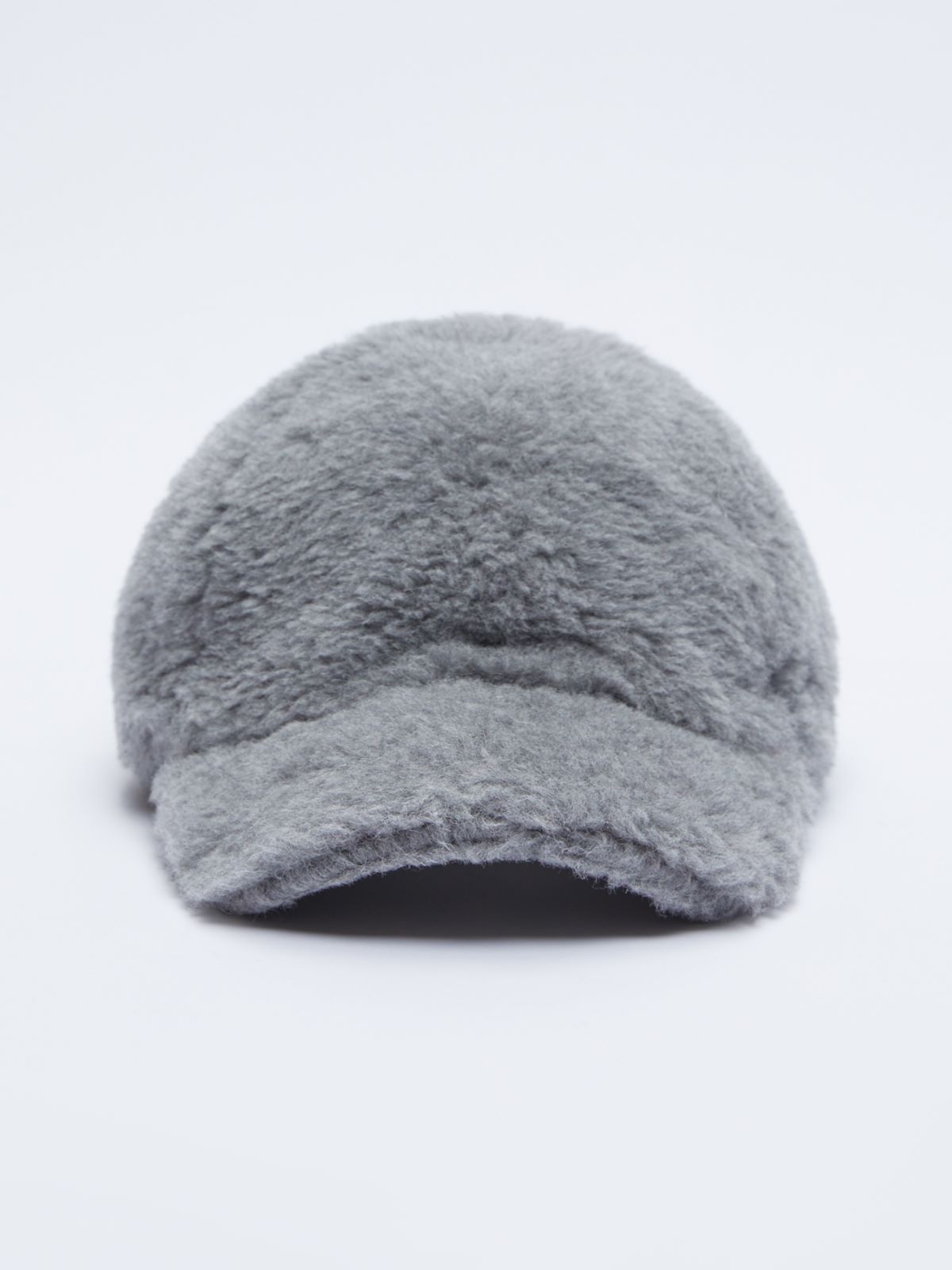 Teddy fabric baseball cap - MEDIUM GREY - Max Mara