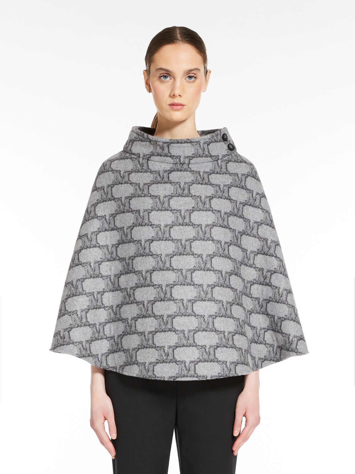 Wool and cashmere cape - DARK GREY - Max Mara - 2