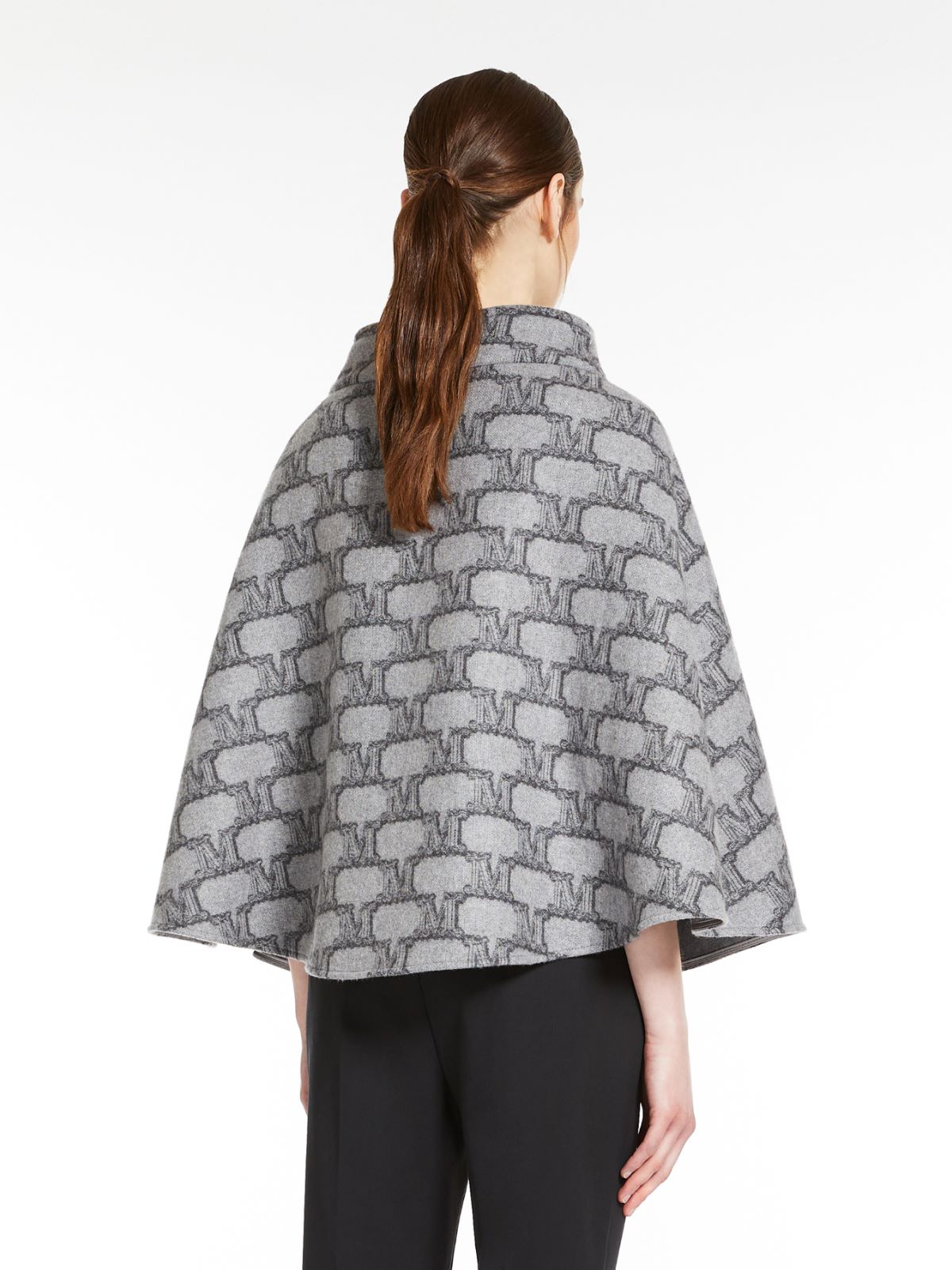 Wool and cashmere cape - DARK GREY - Max Mara - 3