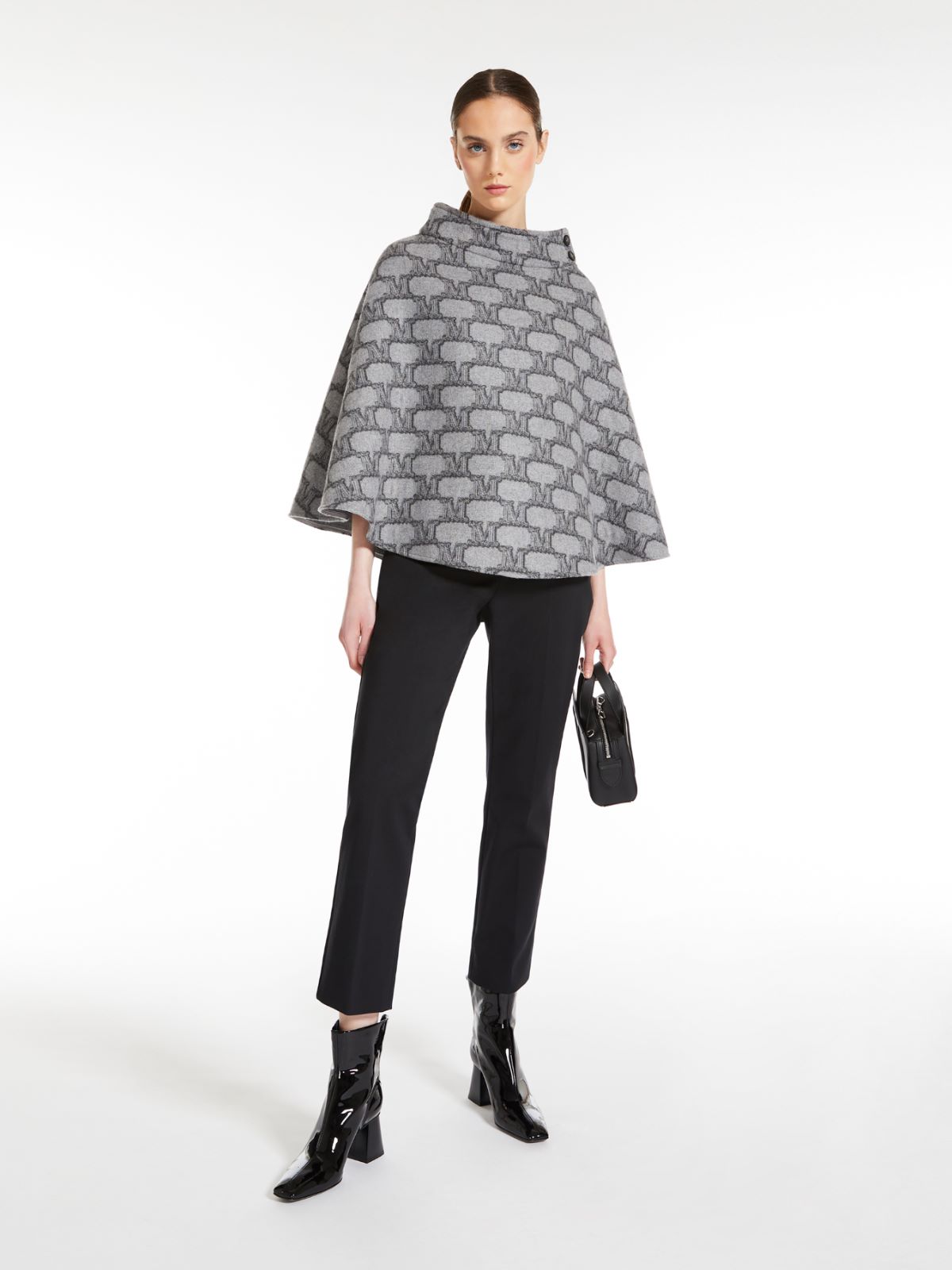 Wool and cashmere cape - DARK GREY - Max Mara