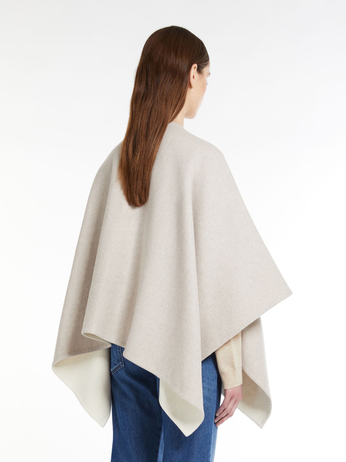 Alpaca-blend cape - SAND - Max Mara - 3