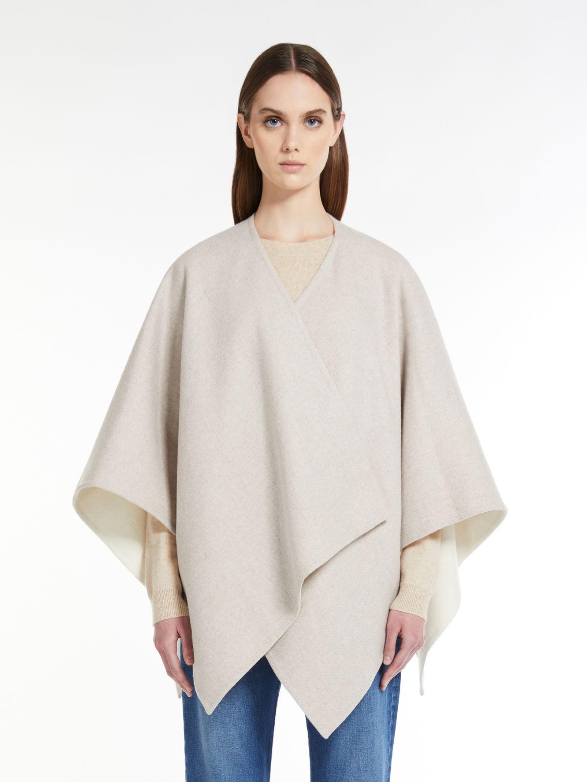 Alpaca-blend cape - SAND - Max Mara
