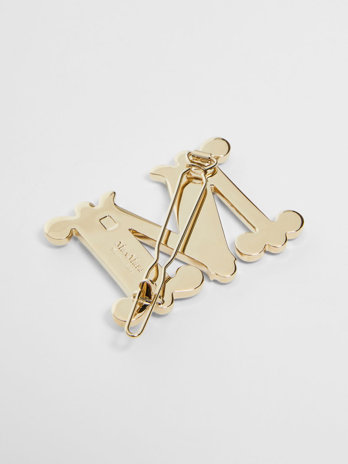 Monogram metal hair clip - CRYSTAL - Max Mara - 3