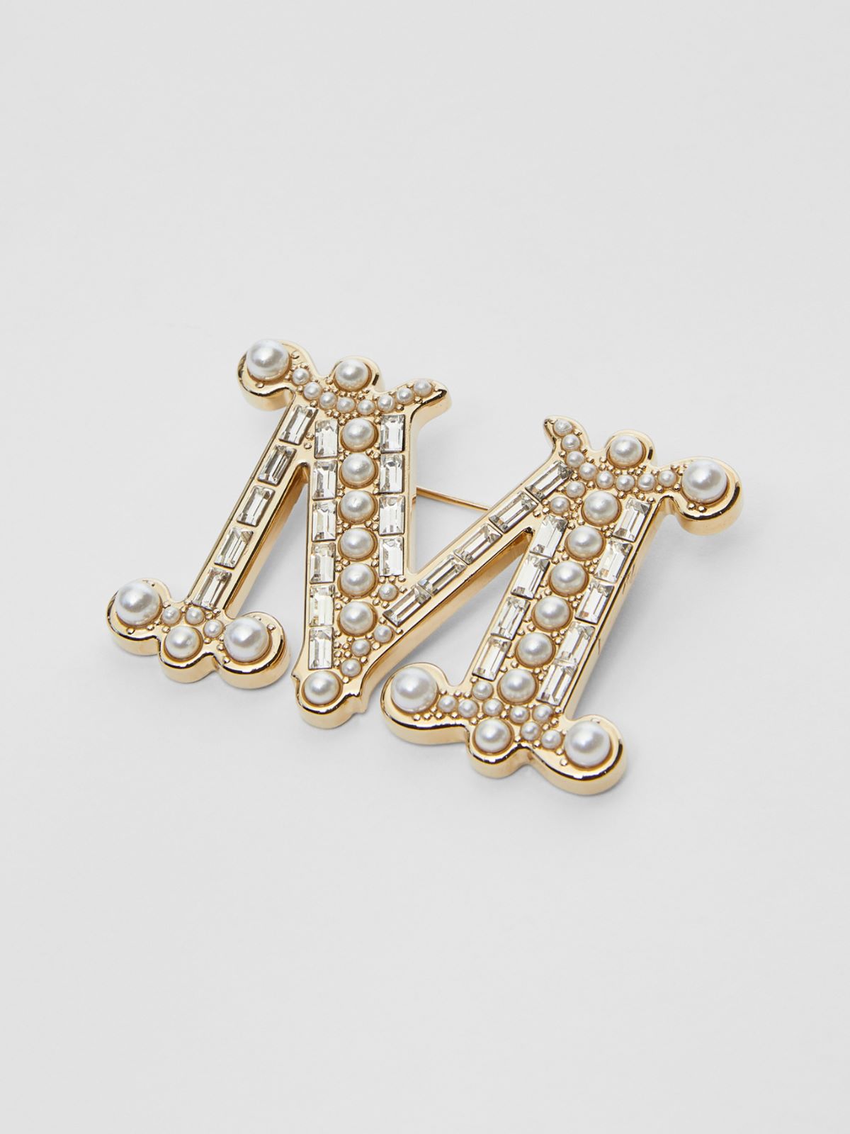 Monogram metal brooch - NATURAL - Max Mara - 2