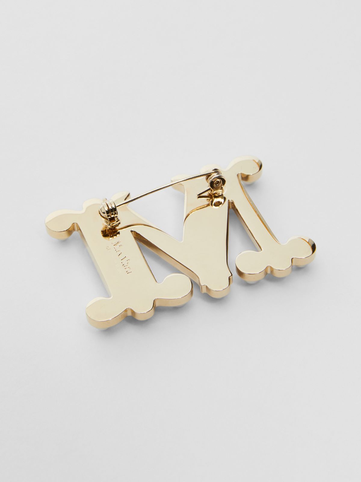 Monogram metal brooch - NATURAL - Max Mara - 3