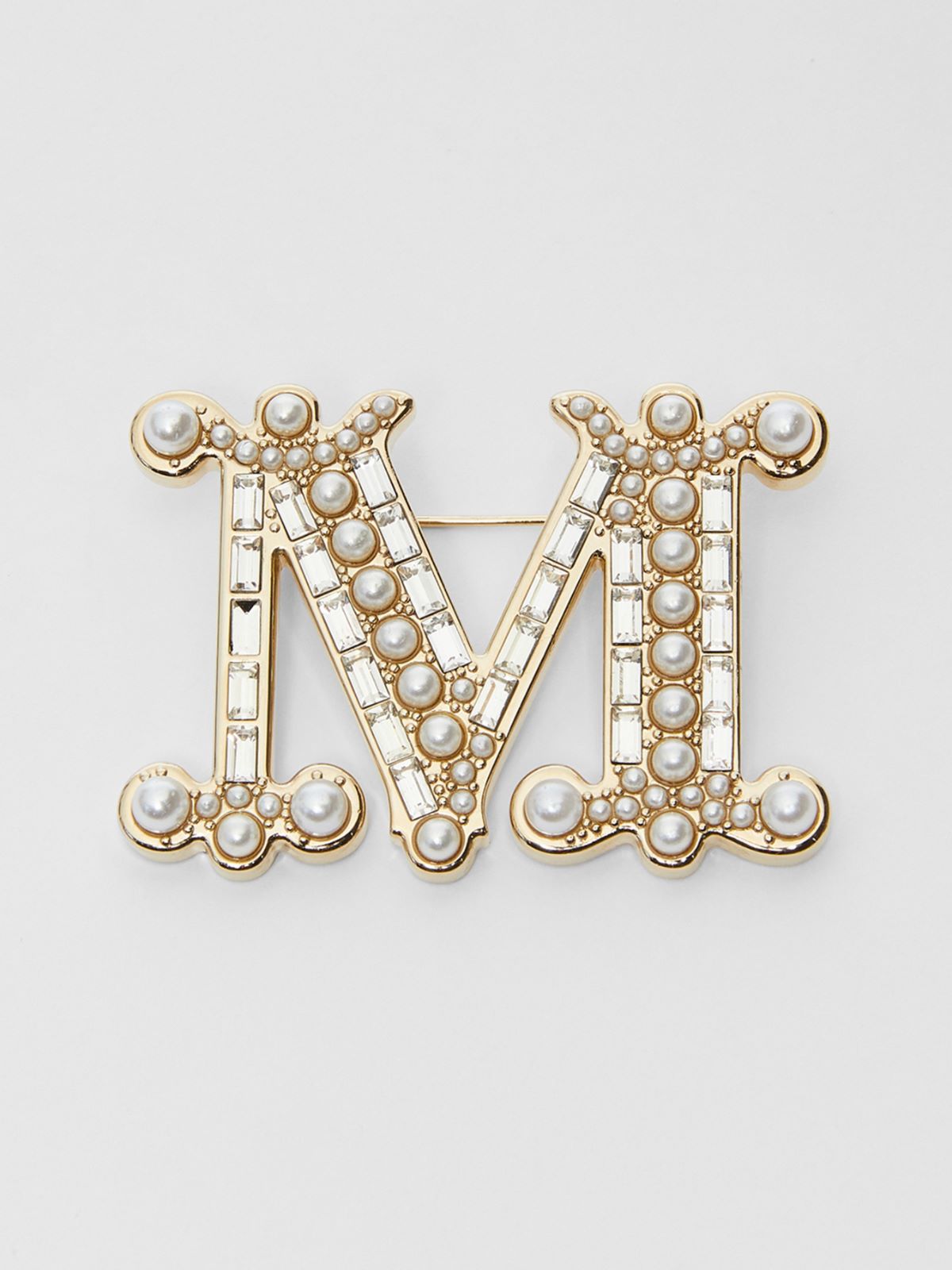 Monogram metal brooch - NATURAL - Max Mara