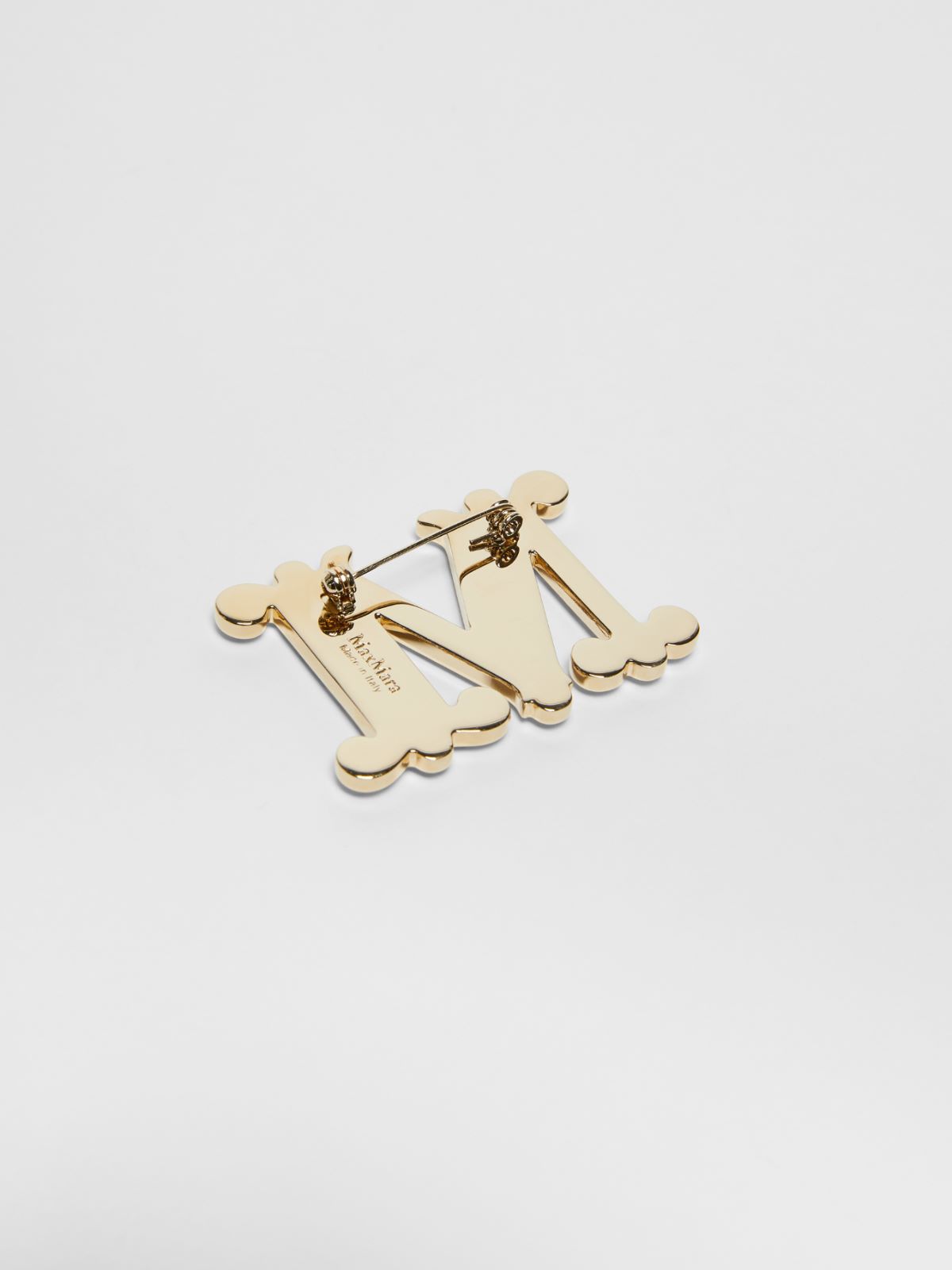 Monogram brooch with crystals - OPTICAL WHITE - Max Mara - 3