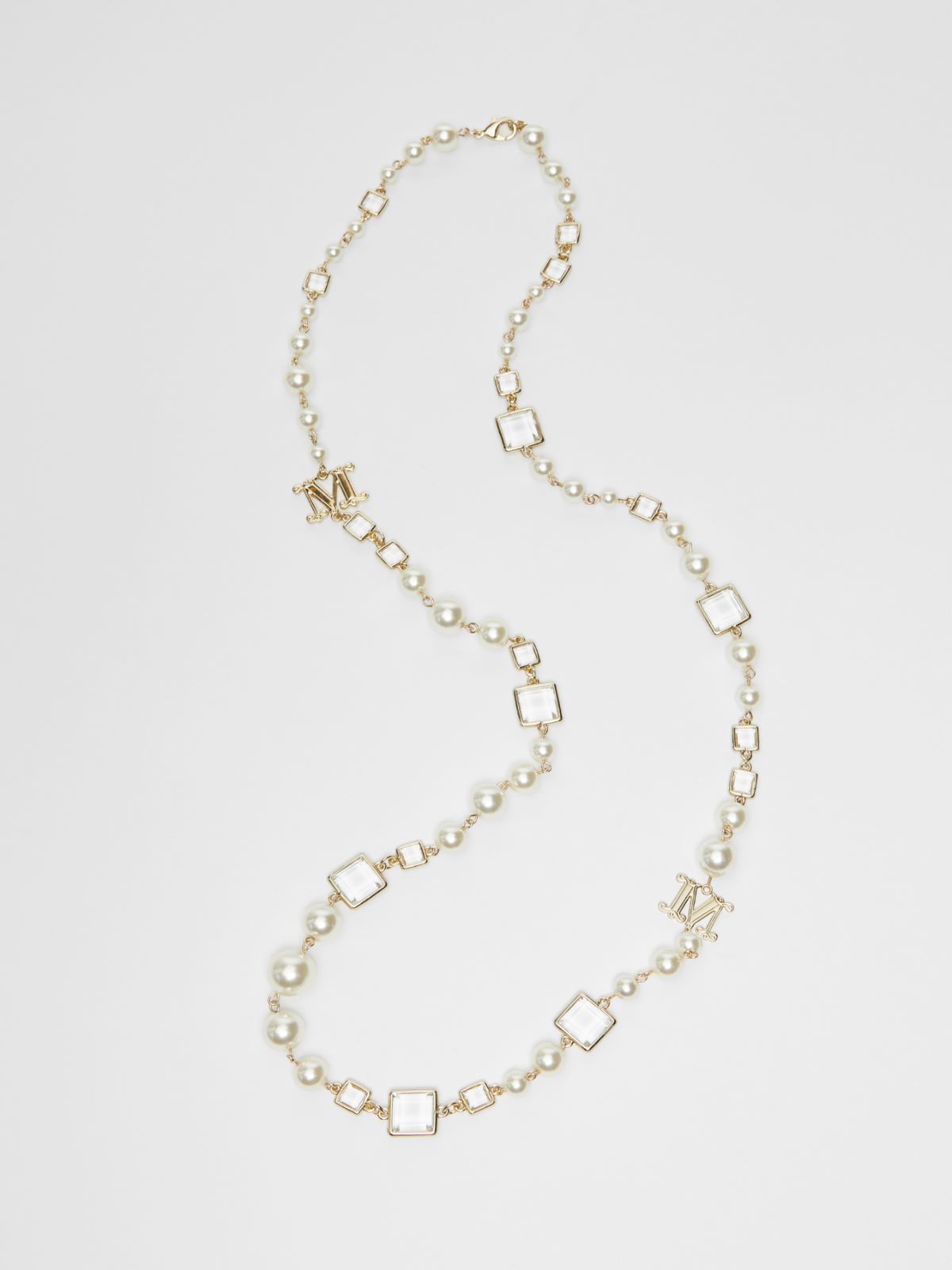 Metal and crystal necklace - NATURAL - Max Mara