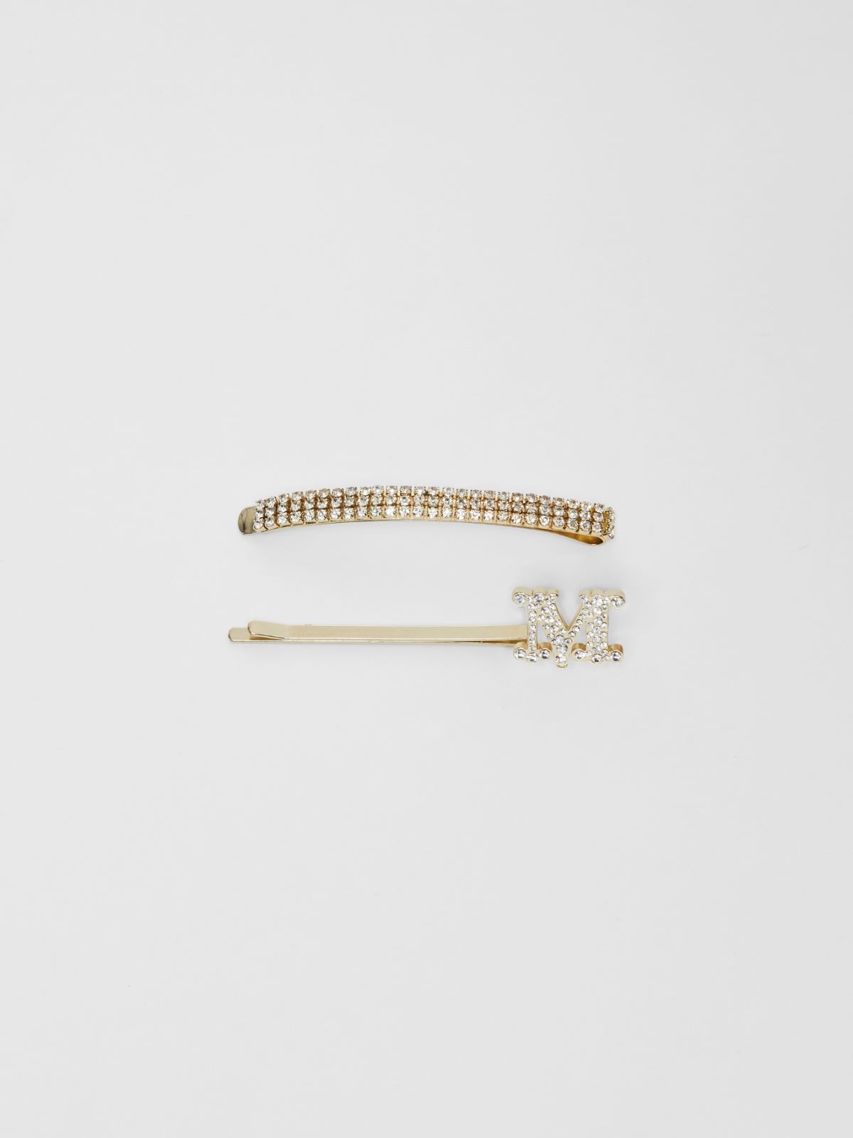 Set of metal hair clips - CRYSTAL - Max Mara