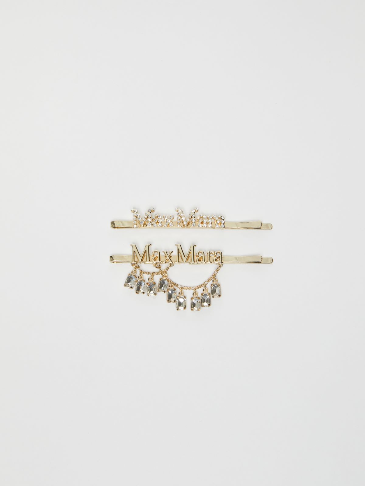 Set of metal hair clips - GOLD - Max Mara