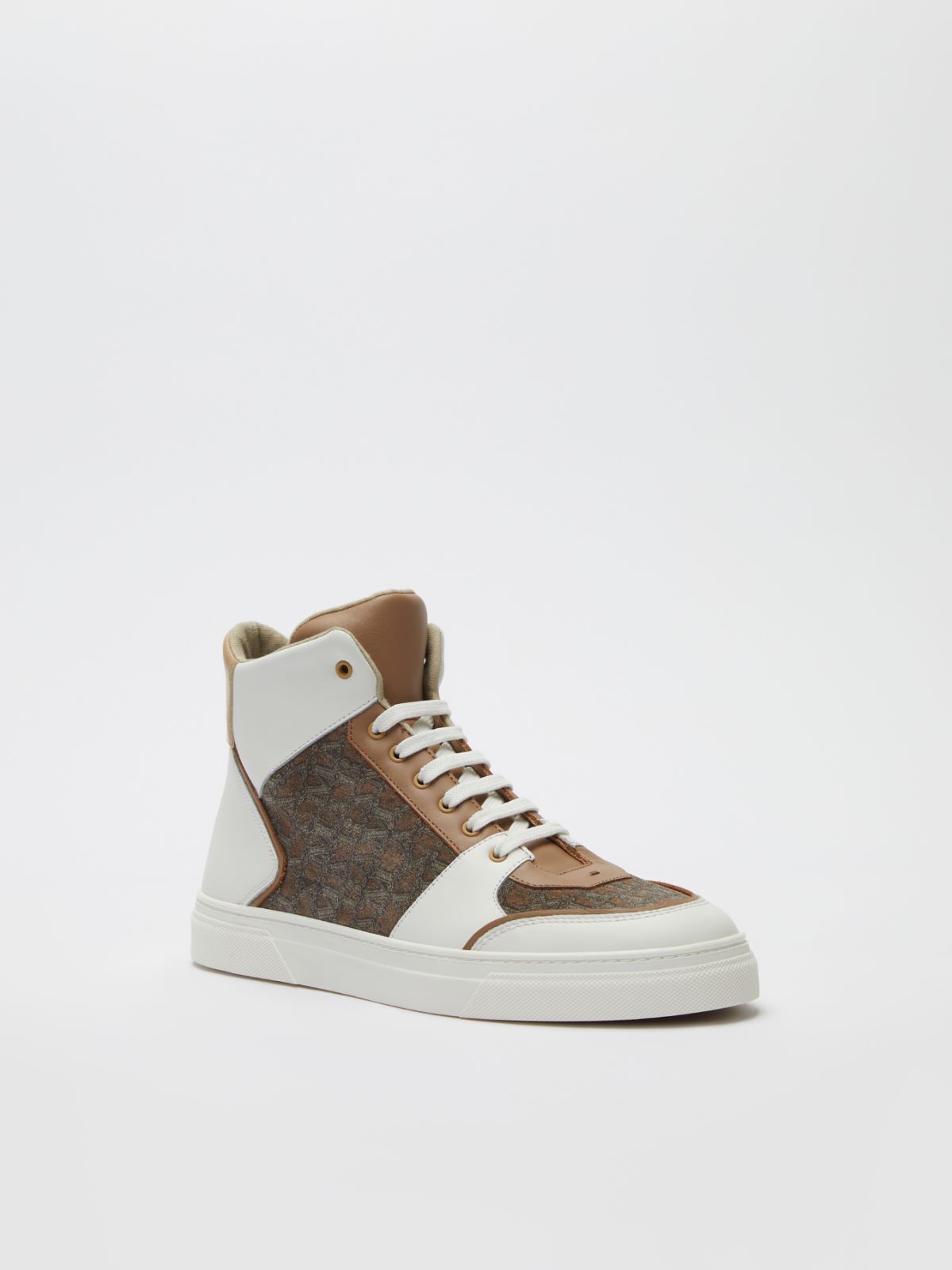 Split-leather and leather sneakers - CAMEL - Max Mara - 2