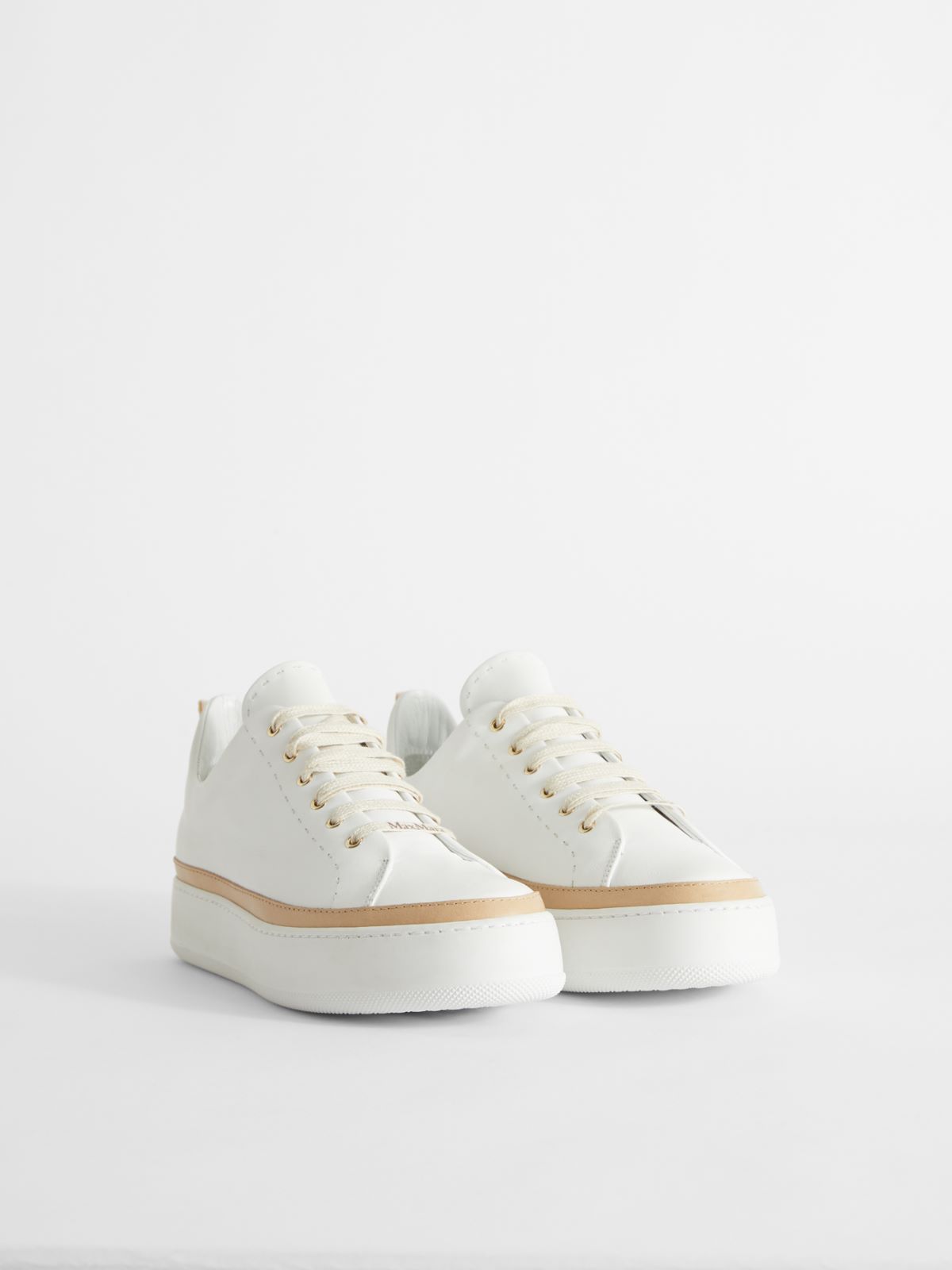Leather sneakers - OPTICAL WHITE - Max Mara - 2