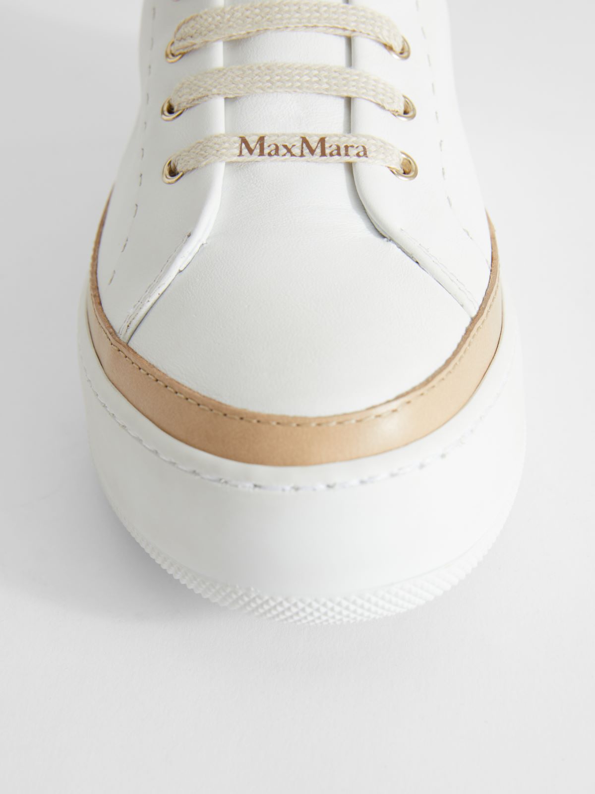 Leather sneakers - OPTICAL WHITE - Max Mara - 4
