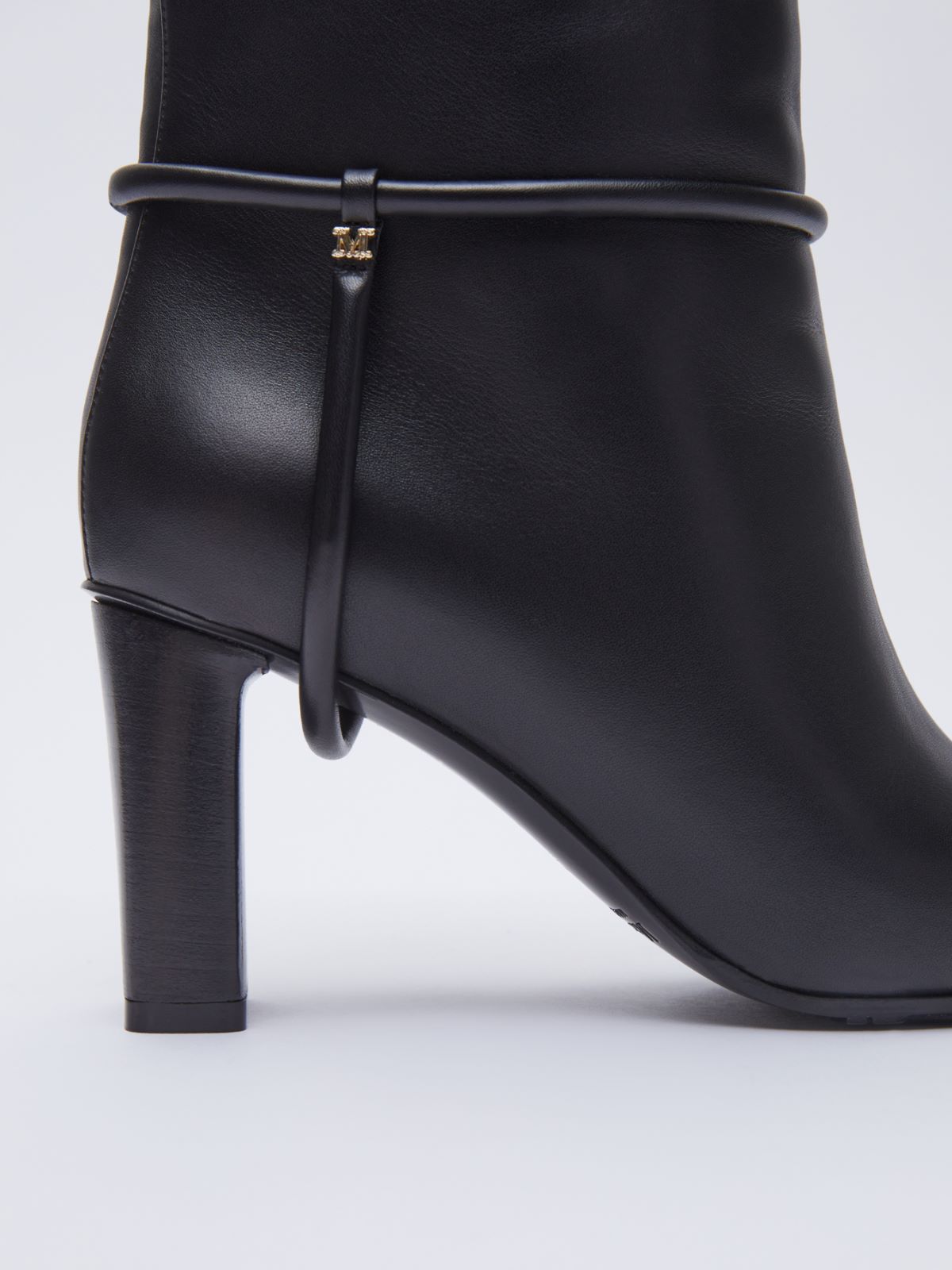 Stiefelette aus Leder - SCHWARZ - Max Mara - 5