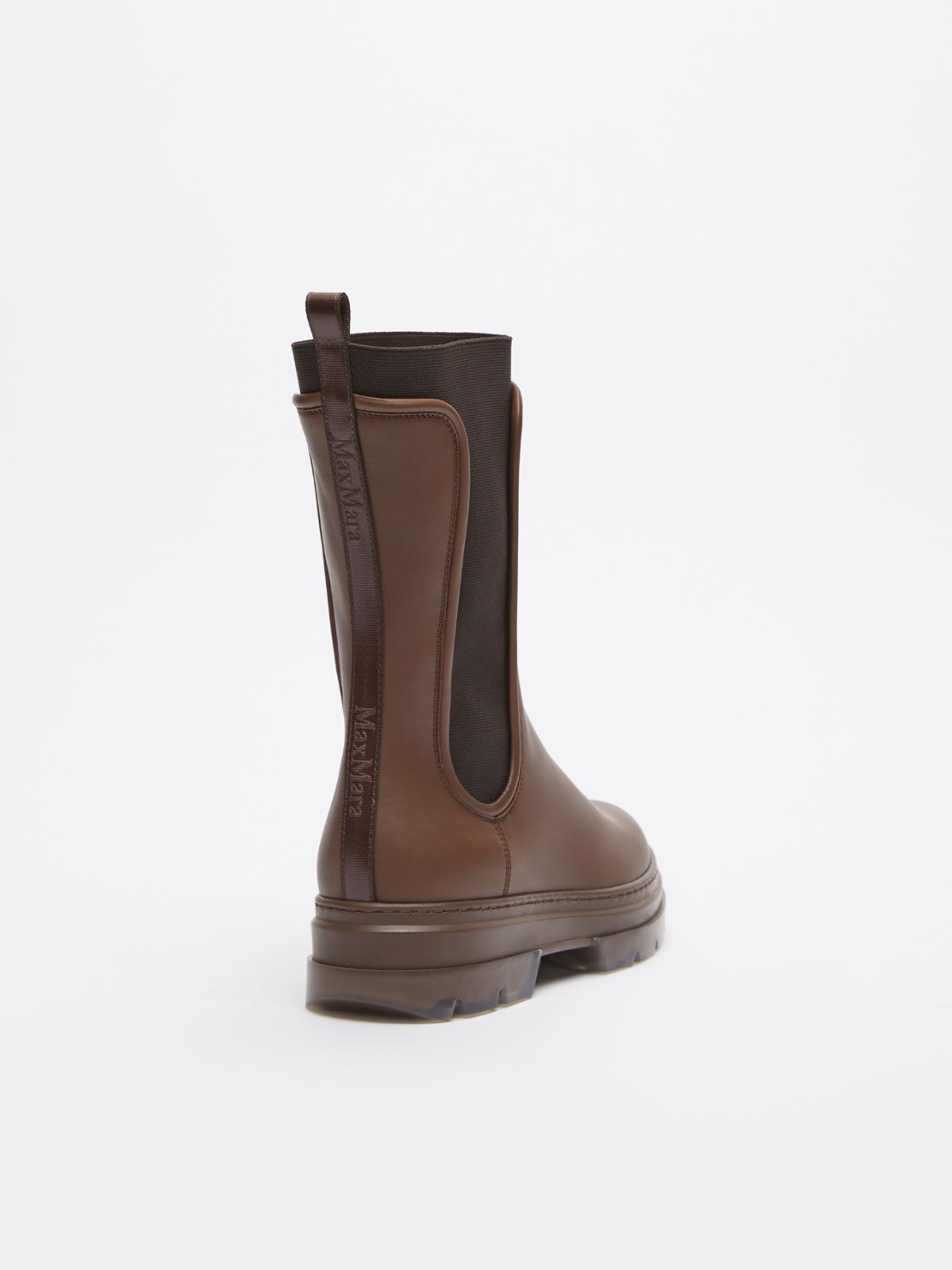 Leather ankle boots - COFFEE - Max Mara - 3