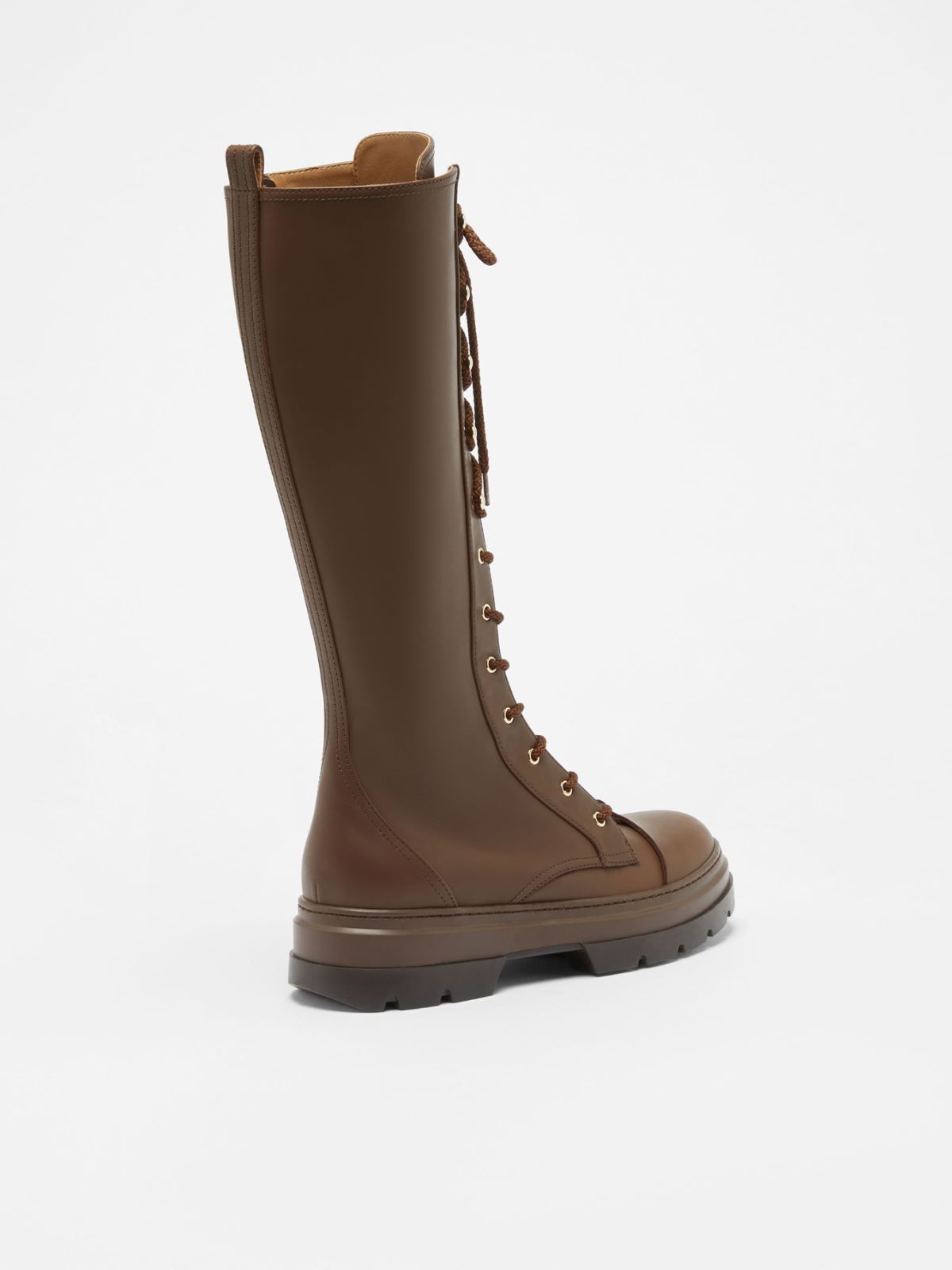 Leather boots - COFFEE - Max Mara - 3
