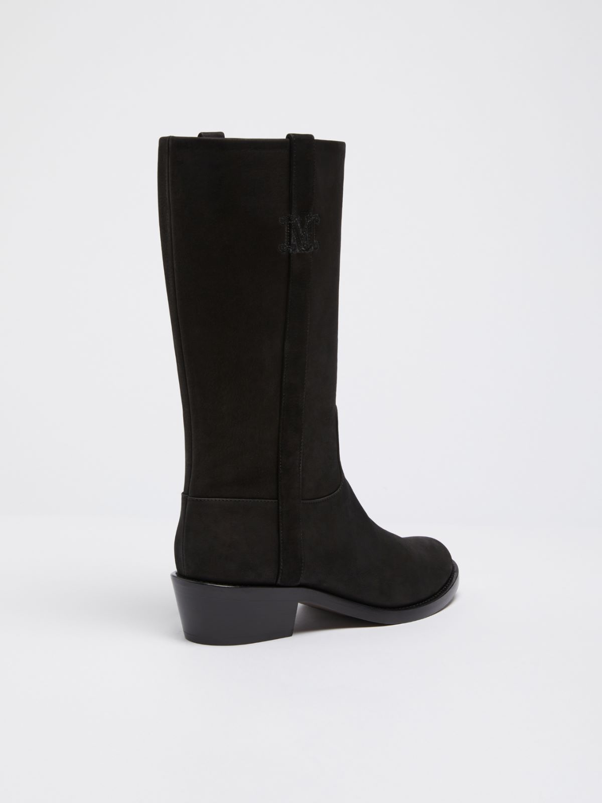 Nubuck campero boots - BLACK - Max Mara - 3