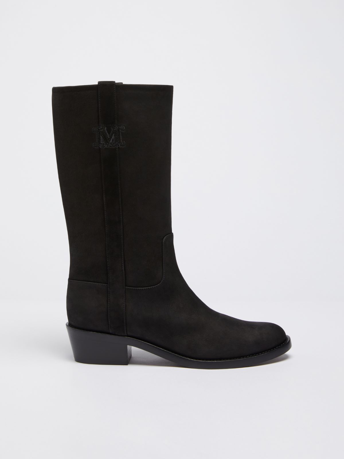Nubuck campero boots - BLACK - Max Mara