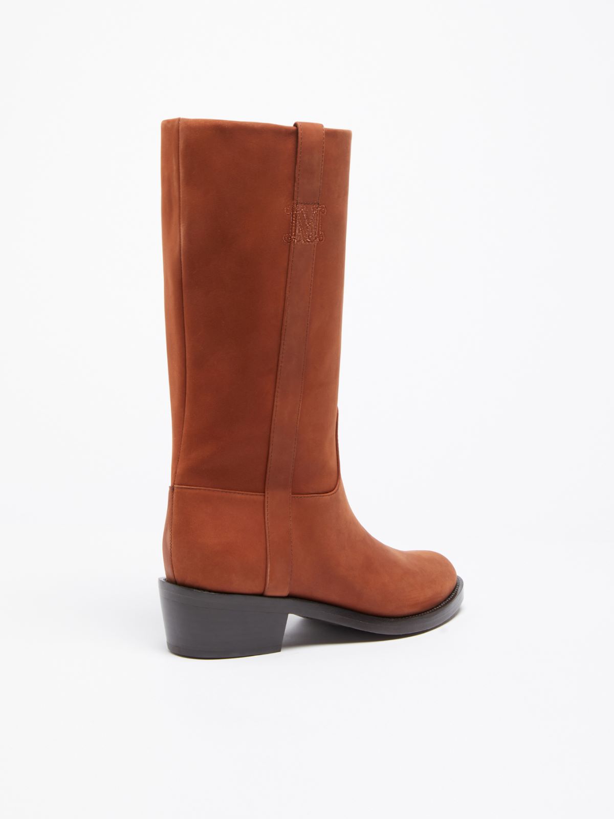 Nubuck campero boots - CHOCOLATE - Max Mara - 3