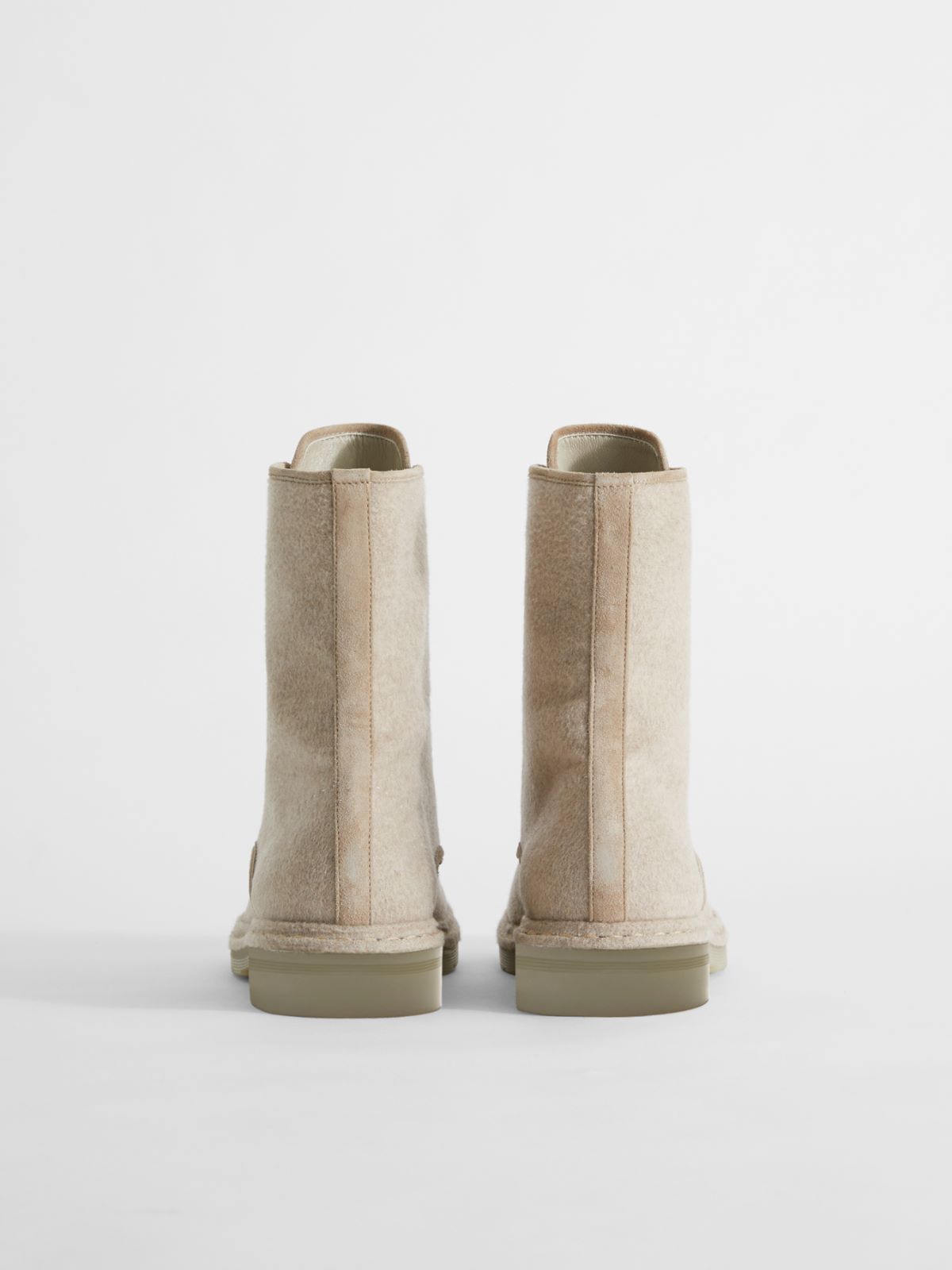 Cashmere combat boots - SAND - Max Mara - 3