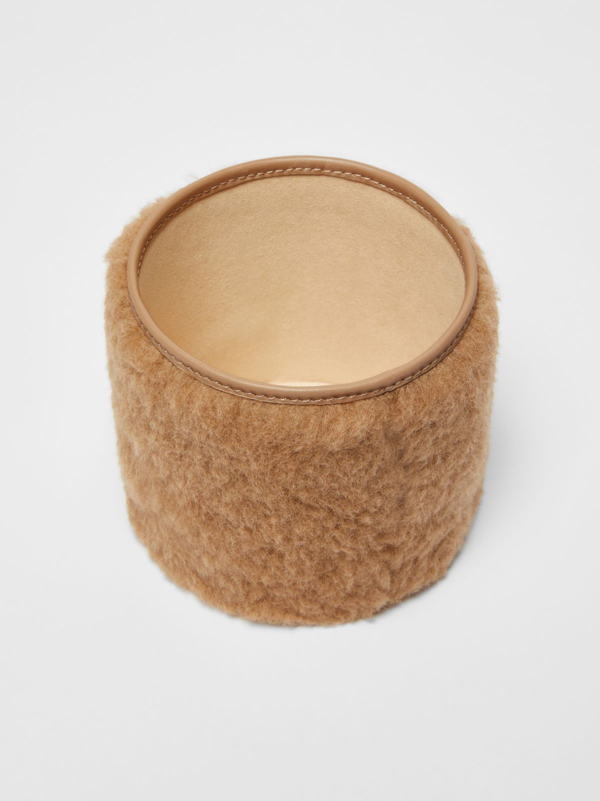 Candle in a Teddy fabric-covered jar - CAMEL - Max Mara - 5