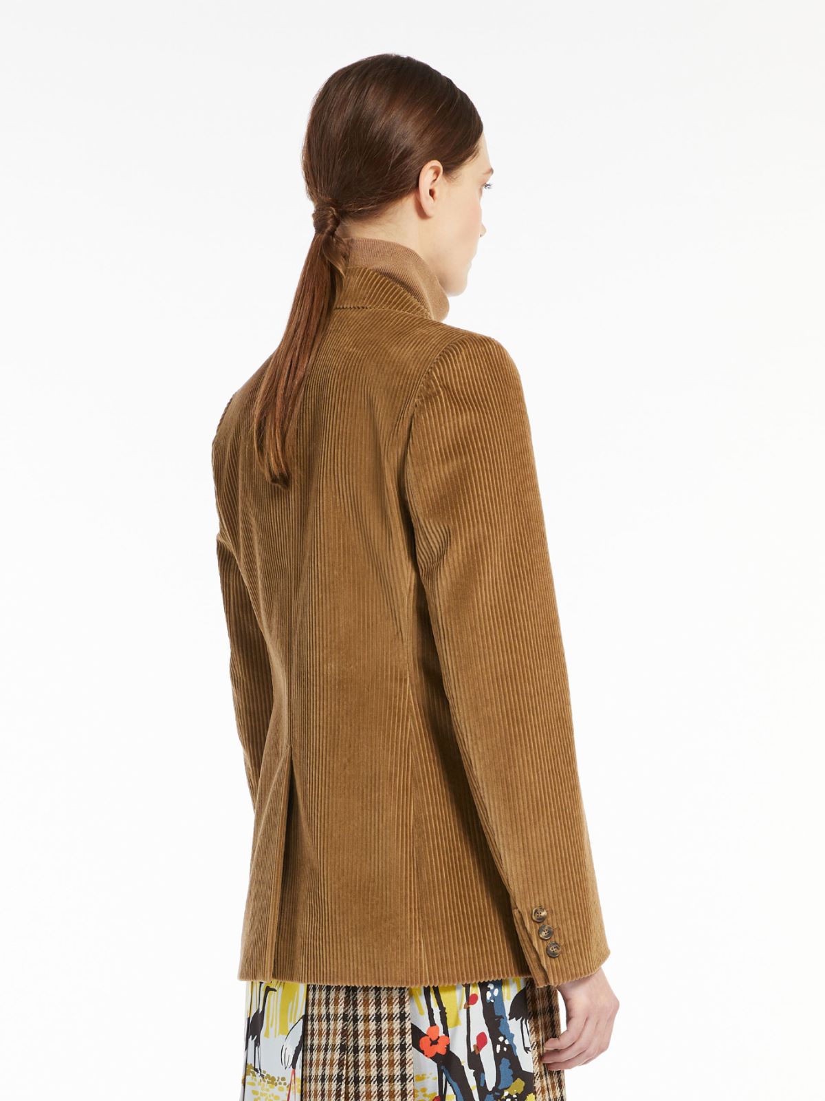 Cotton velvet blazer - CAMEL - Max Mara - 3
