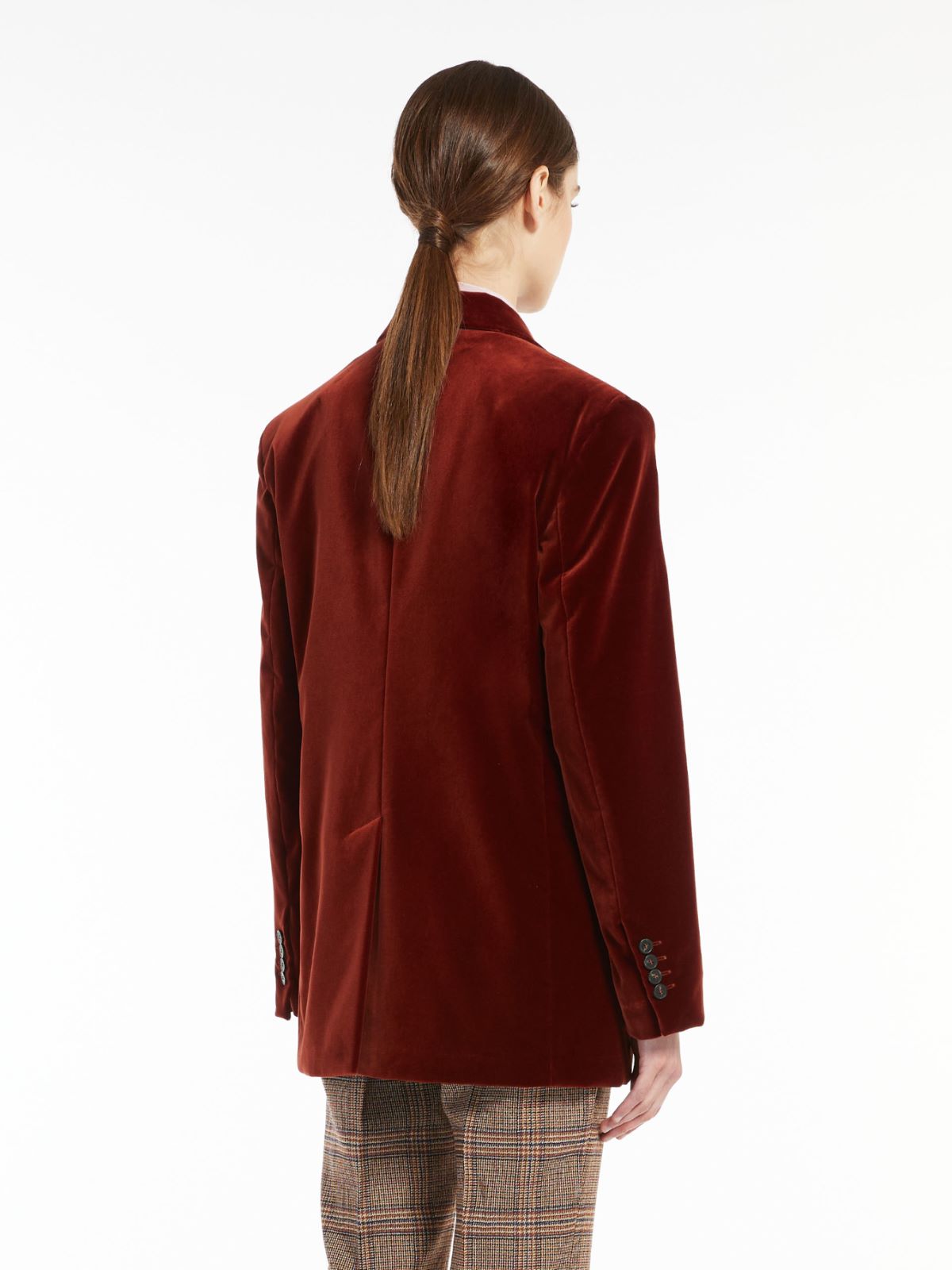 Cotton velvet blazer - RUST - Max Mara - 3