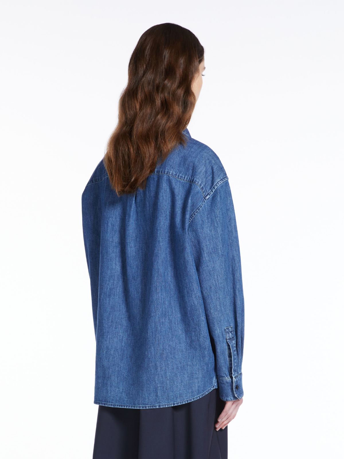 Hemdbluse aus Baumwolldenim - BLAU - Max Mara - 3