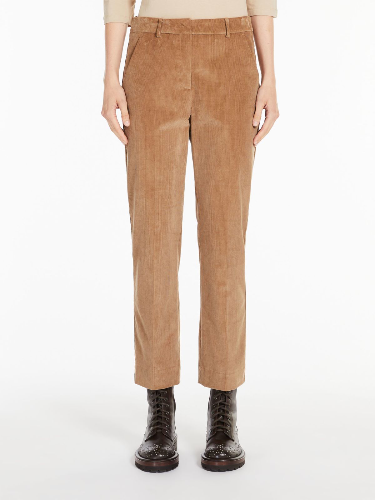 Cotton velvet trousers - CAMEL - Max Mara - 2