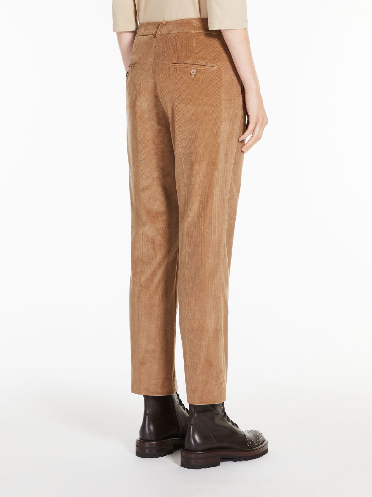 Cotton velvet trousers - CAMEL - Max Mara - 3