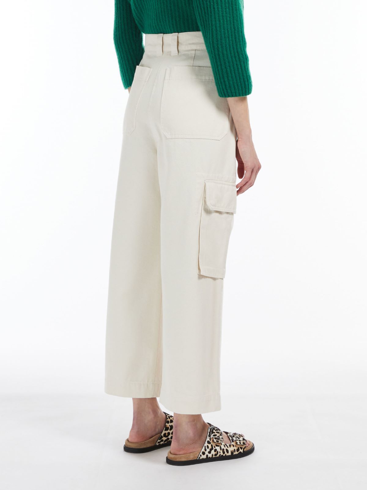 Cotton trousers - IVORY - Max Mara - 3